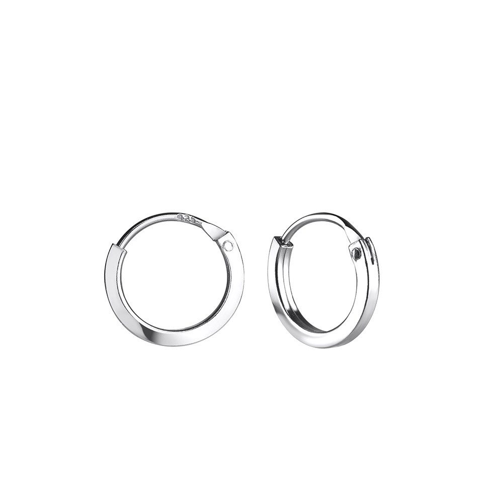 Order & Smile Schmuck Paar Creolen Kleine Creolen Silber 925 Ohrringe 10 mm