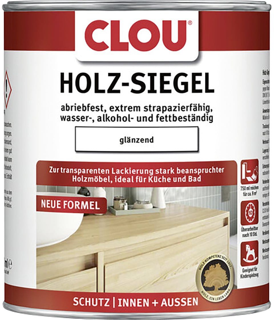 CLOU Holzschutzlasur Clou Holz-Siegel 750 ml glänzend transparent