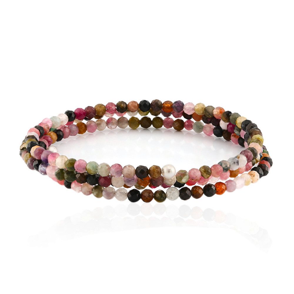 Cavill Perlenarmband Turmalin Edelstein Armband 34,29 ct mit Süßwasserperlen, Edelstahl (1-tlg)