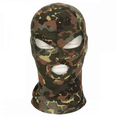 MFH Schlupfmütze Balaclava, 3-Loch, dünn, flecktarn, 100 % Baumwolle (Packung) dünn