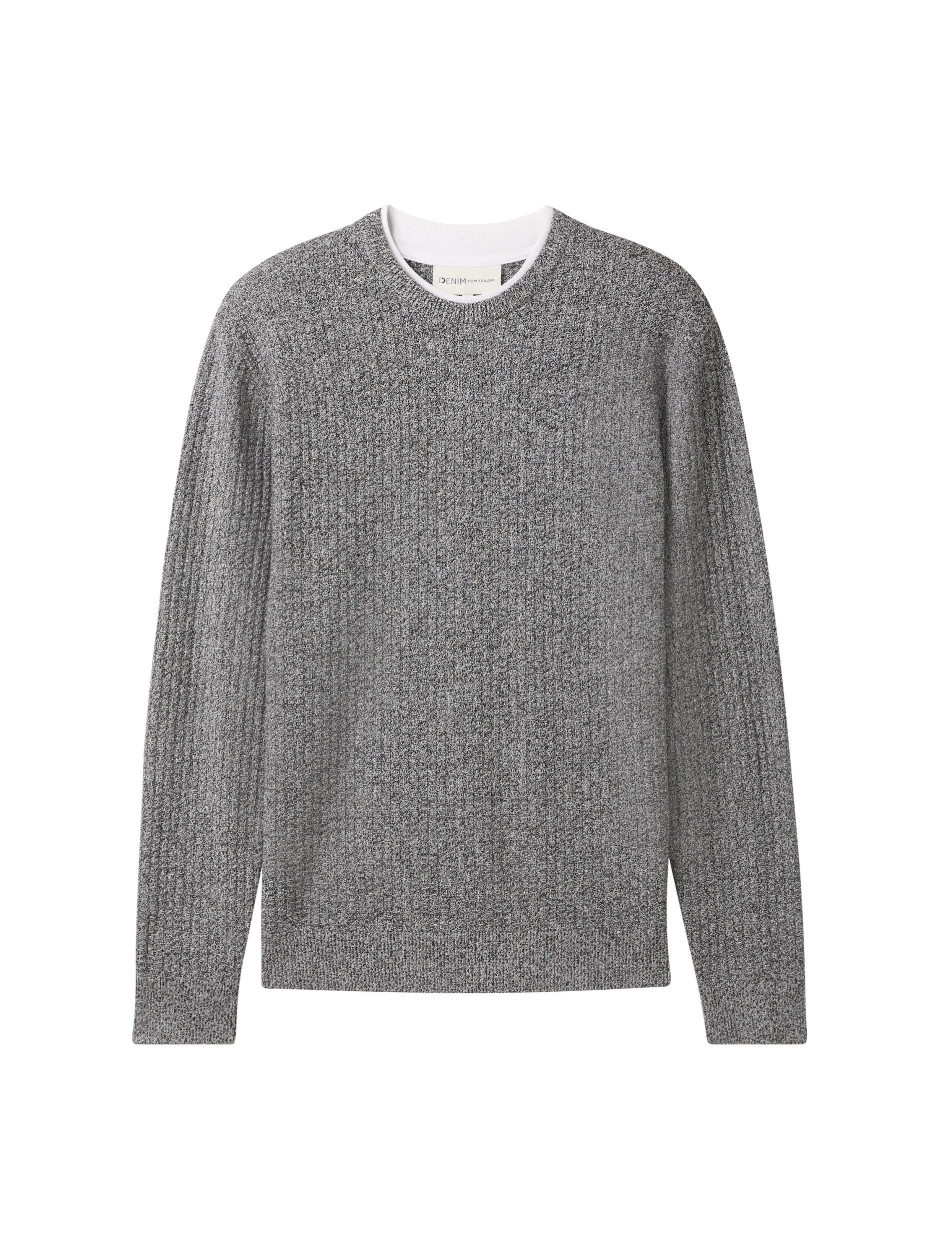 Strickpullover Langarmshirt mit Rippstruktur - Regular Fit