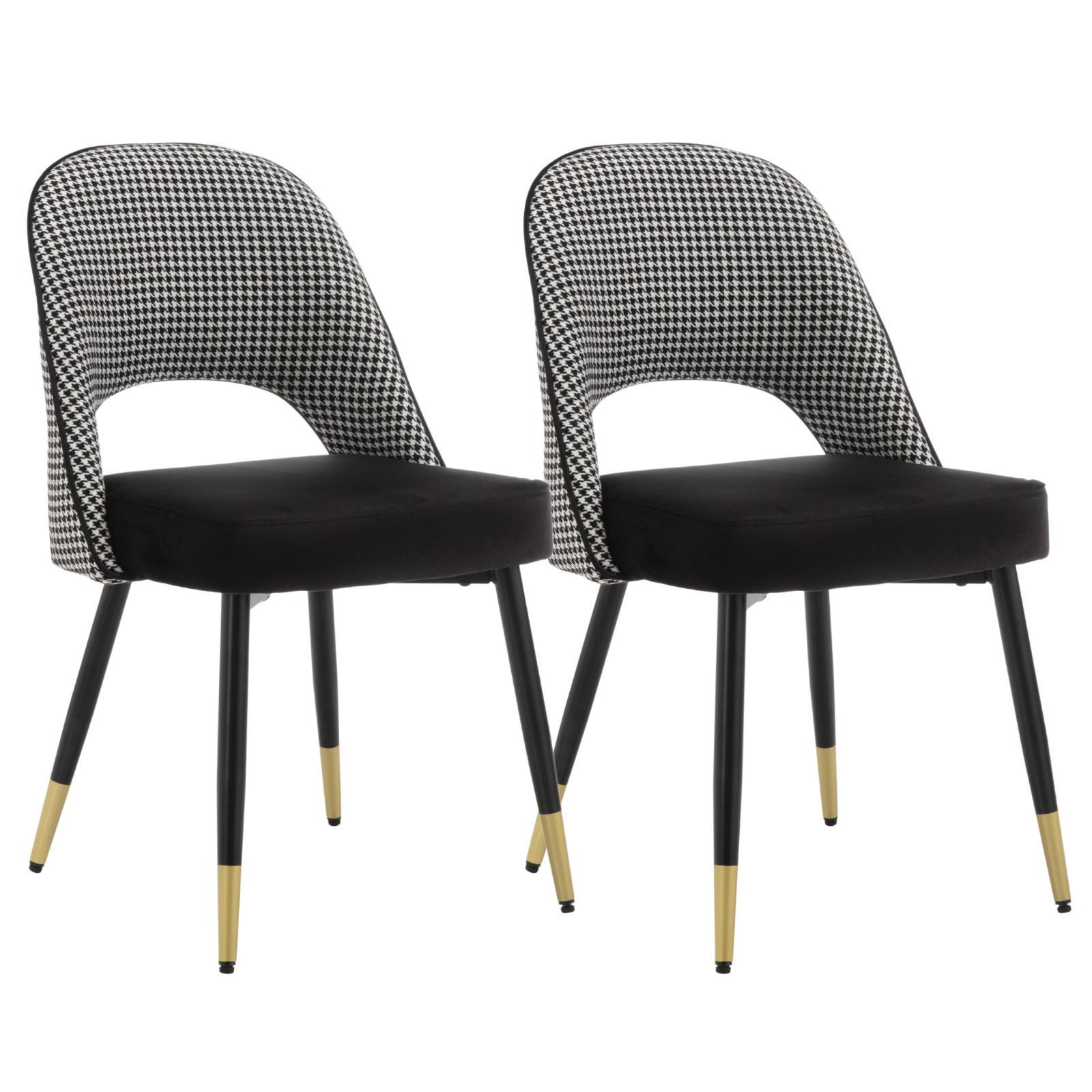 CHAIRUS Polsterstuhl Samt-Stühle 2er-Set mit Metallbeinen für Küche, Ess- oder Wohnzimmer (2 St), Esszimmerstuhl, Küchenstuhl, Wohnzimmerstuhl