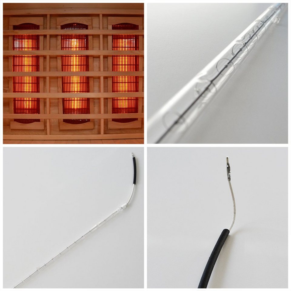 HOME DELUXE Infrarot-Wärmestrahler VOLLSPEKTRUMSTRAHLER RAHAT – mit Kabel H, Kabellänge je Seite: ca. 15 cm, 230 V