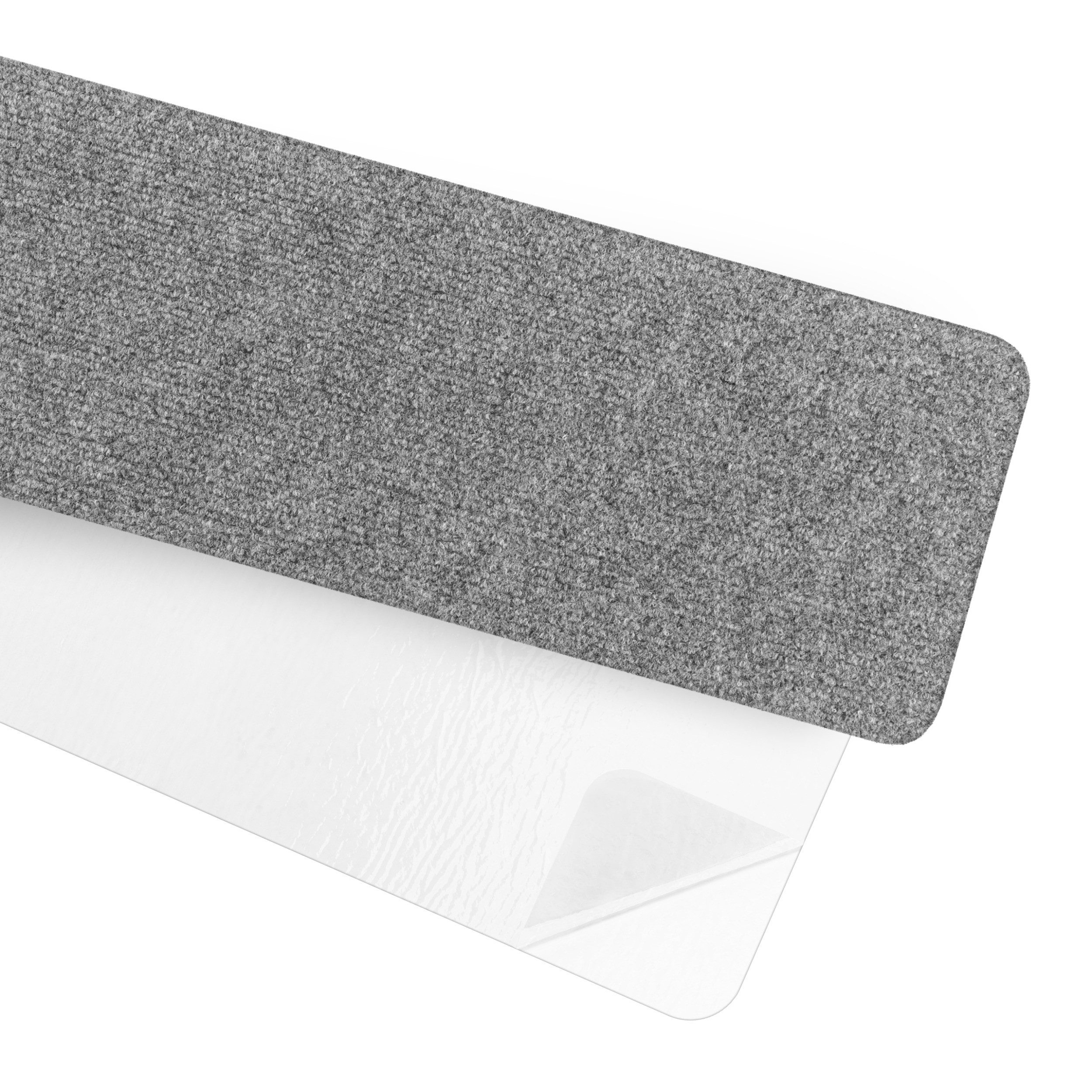 Quest Stufenmatte Treppenstufenmatte selbstklebend 76 x 20 cm, rechteckig, selbstklebend, rutschfest, 76 x 20 cm, 15 Stück