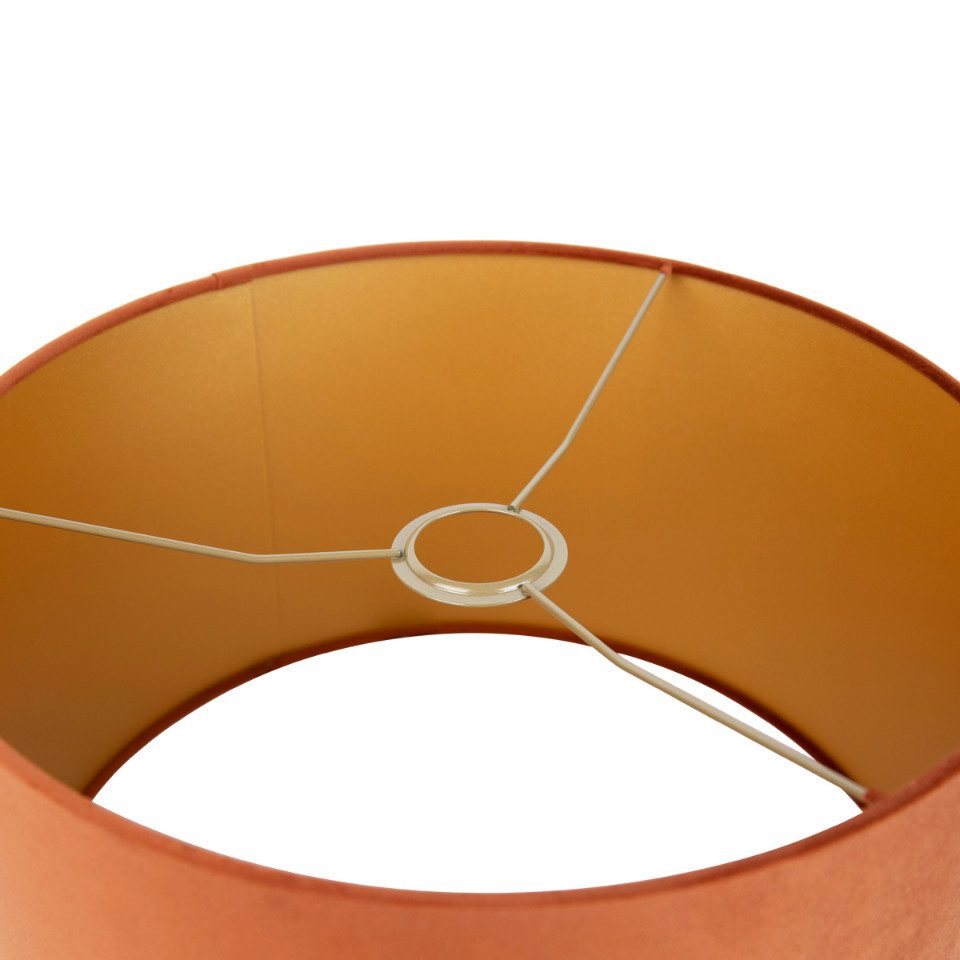 Qazqa Lampenschirm Cilinder oranje goud – Bild 2 von 5