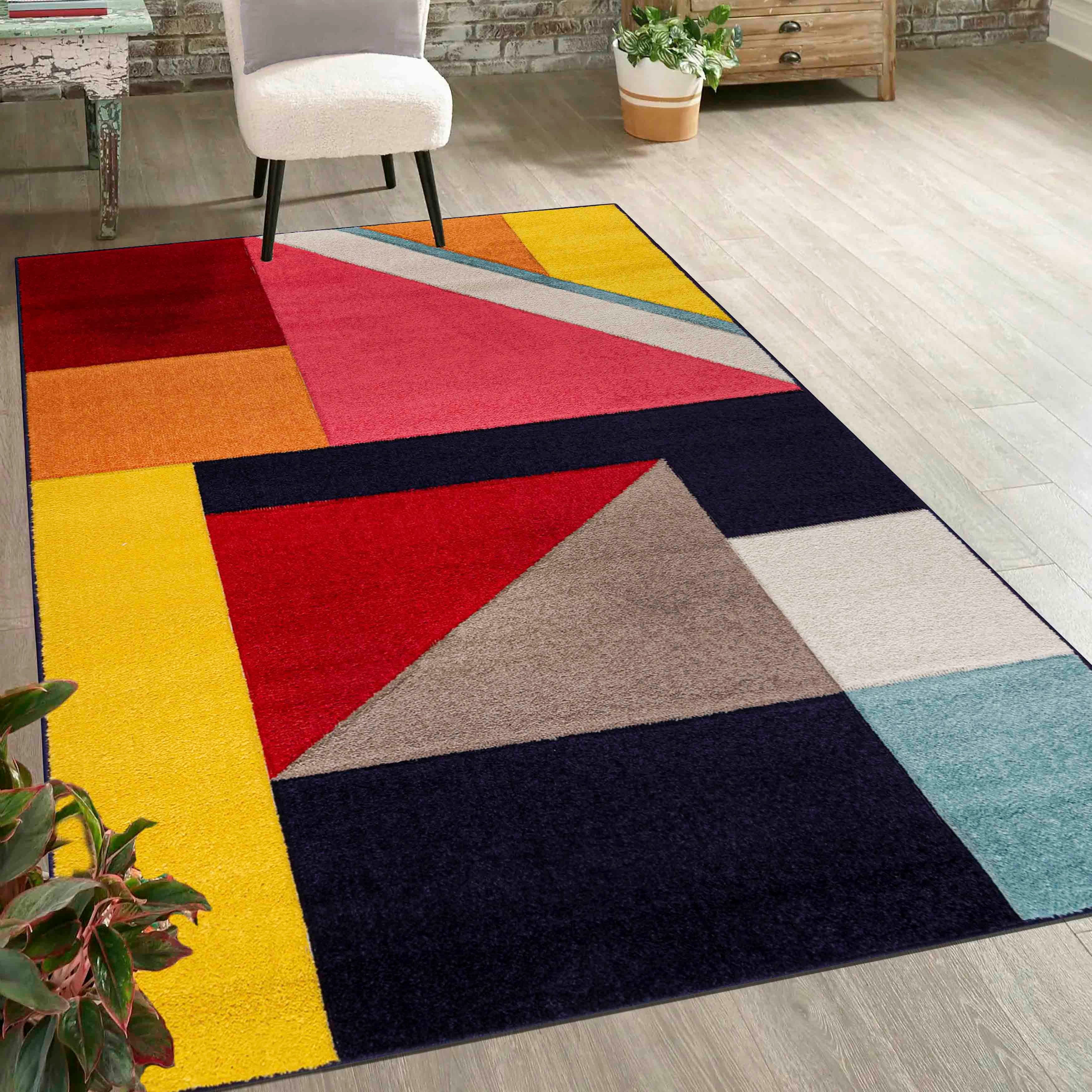 Mazovia Designteppich Modern Geometrischer Teppich Bunt günstig online kaufen