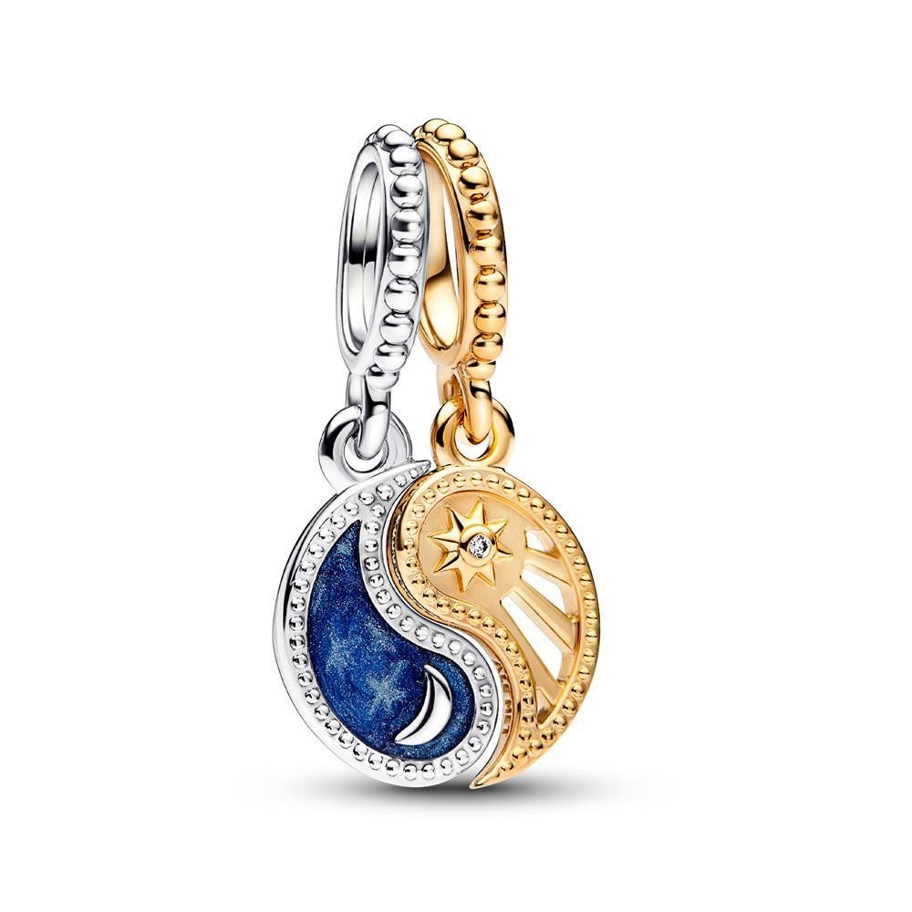 Pandora Charm-Einhänger Teilbarer Charm Anhänger Sonne und Mond von PANDORA, bicolor