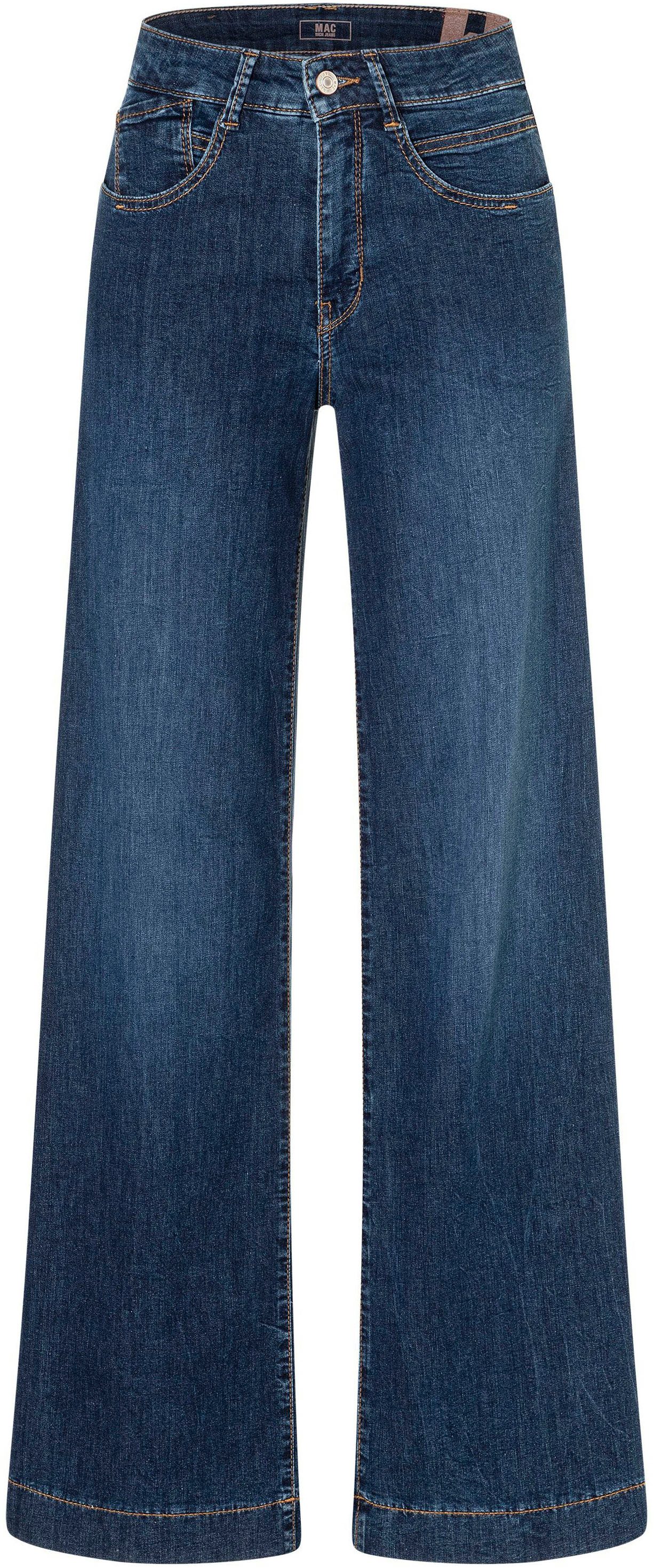 MAC Stretch-Jeans RICH PALAZZO Naht-Details an den Gesäßtaschen