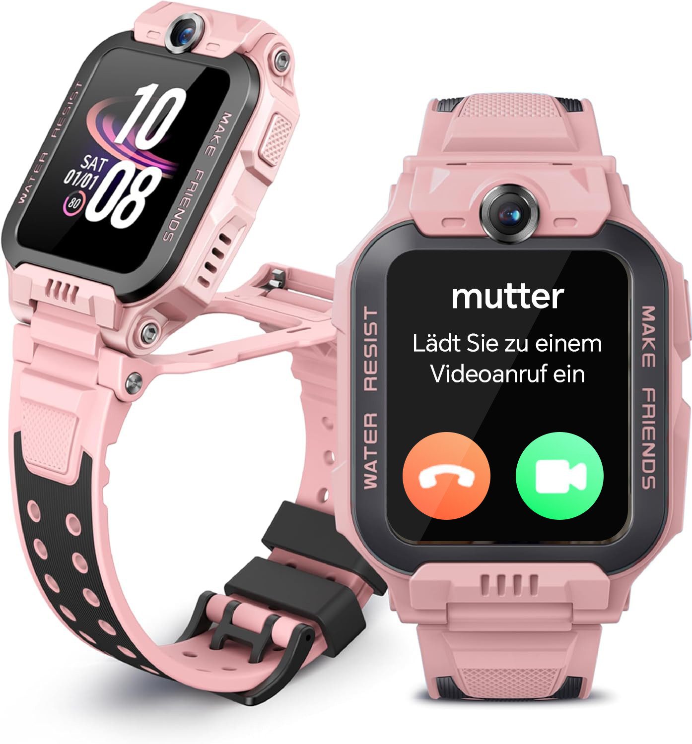 Imoo imoo Z7 Kinder uhr,mit 4G, GPS und Telefon, IPX8-Wasserbeständigkeit Smartwatch (1.3 Zoll, CaremeOS)