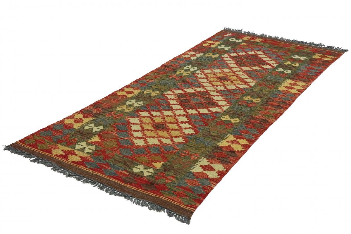 Nain Handgewebter Orientteppich rechteckig, 3 mm Afghan Läufer, 95x203 Orientteppich Trading, Höhe: Kelim