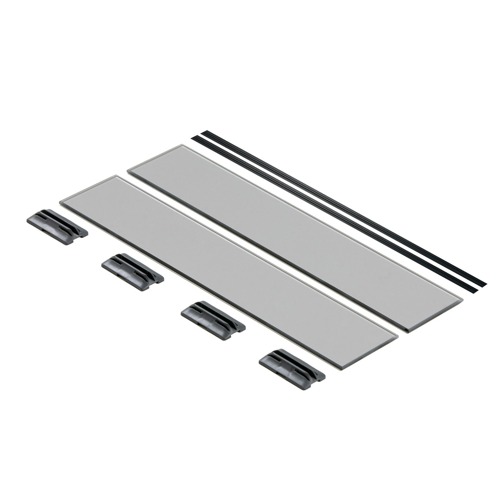 FACKELMANN Badorganizer Schubeinteiler, Schubladen, Organizer, Ordnungssystem, Rauchglas