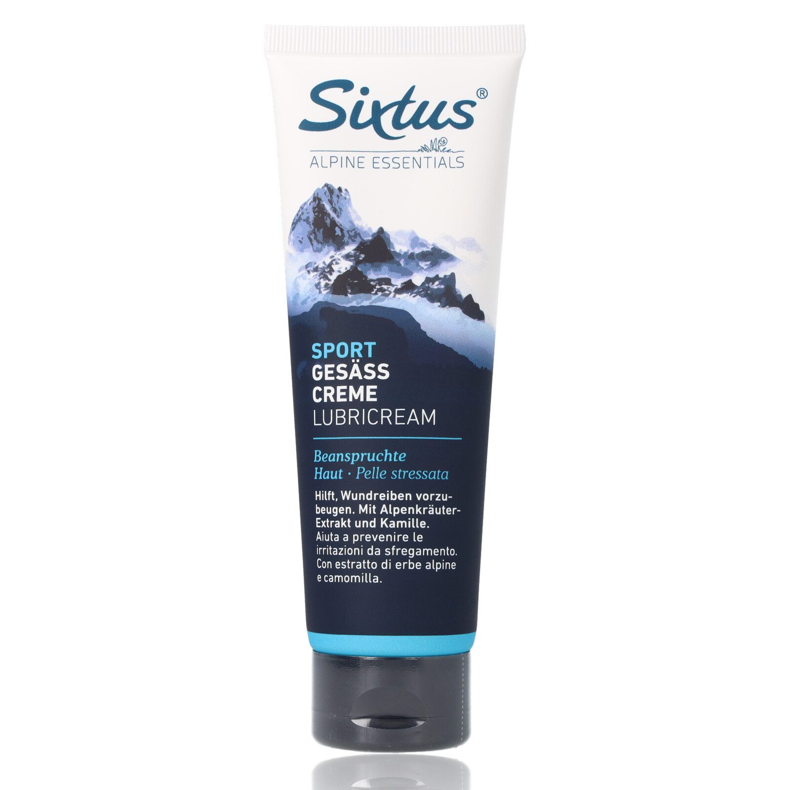 Sixtus Hautcreme Sixtus Sport Gesäßcreme gegen Druckstellen und Wundreiben 125ml mit Lanolin, Lavendel-, Sandelholz-, & Salbeiöl, 1-tlg., ideal für Fahrradfahrer, Ruderer, Reiter