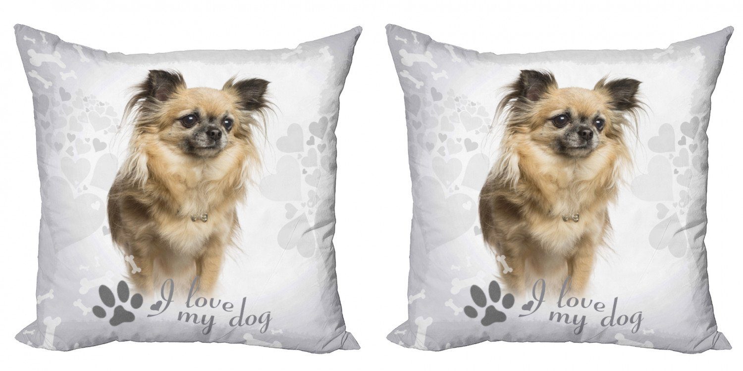 Chihuahua Paw My Stück), Doppelseitiger (2 Accent Love Print I Digitaldruck, Abakuhaus Kissenbezüge Dog Modern