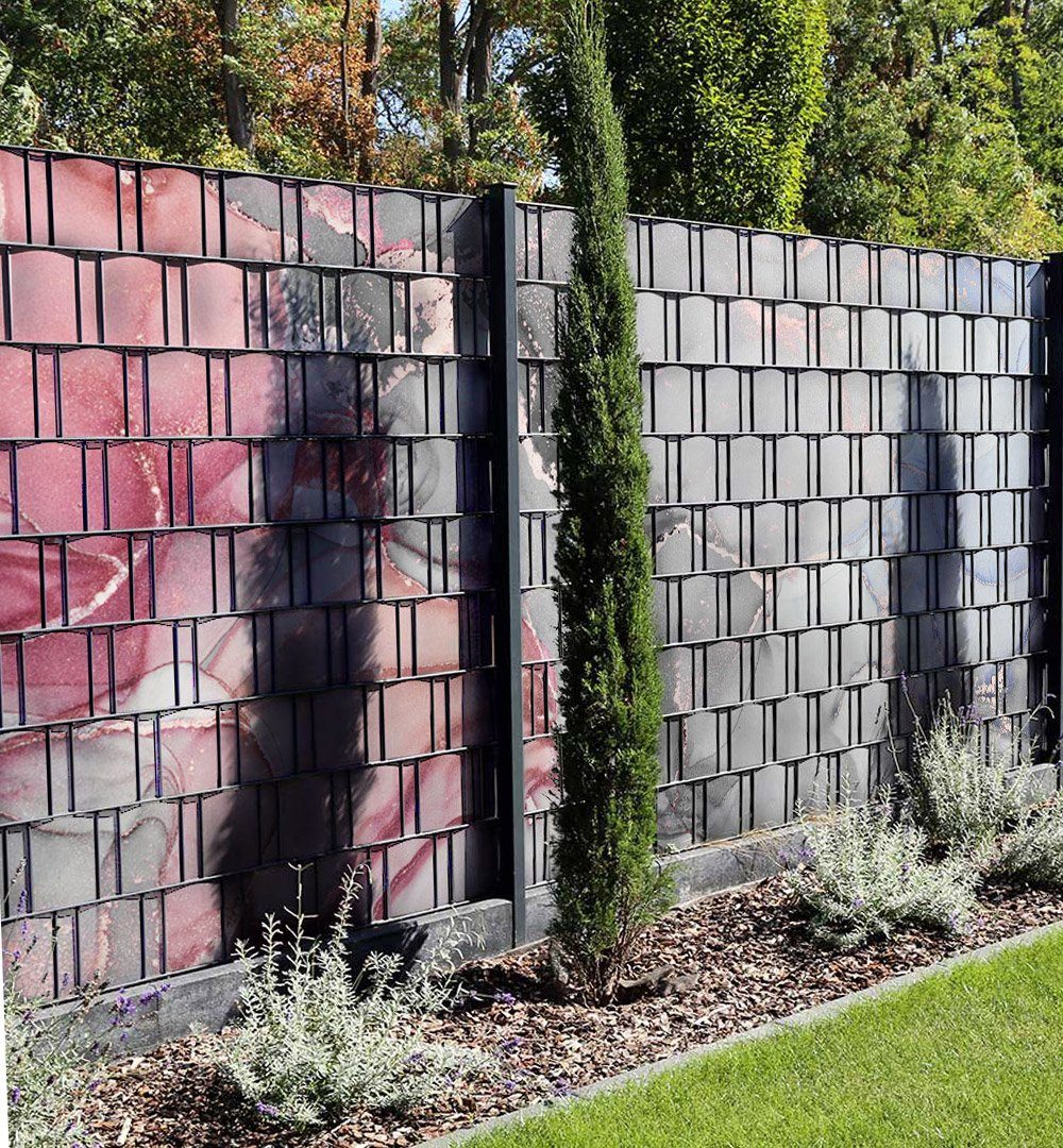 MyMaxxi Sichtschutzstreifen Sichtschutzstreifen Marmor grau pink günstig online kaufen
