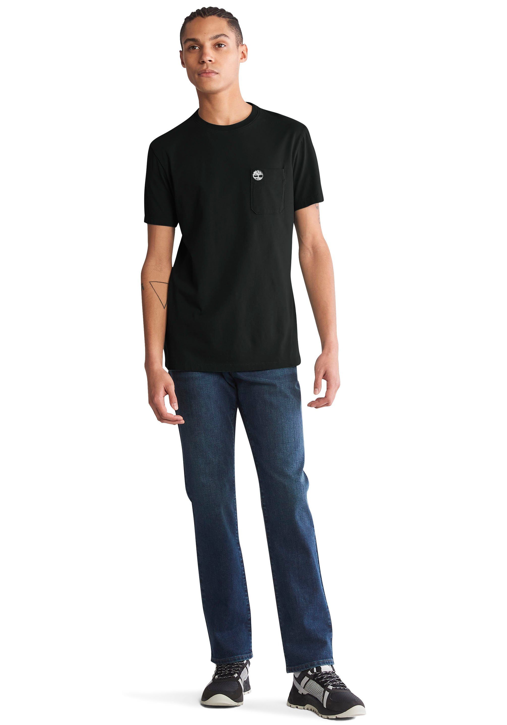 Timberland T-Shirt DUNSTAN RIVER POCKET black TEE