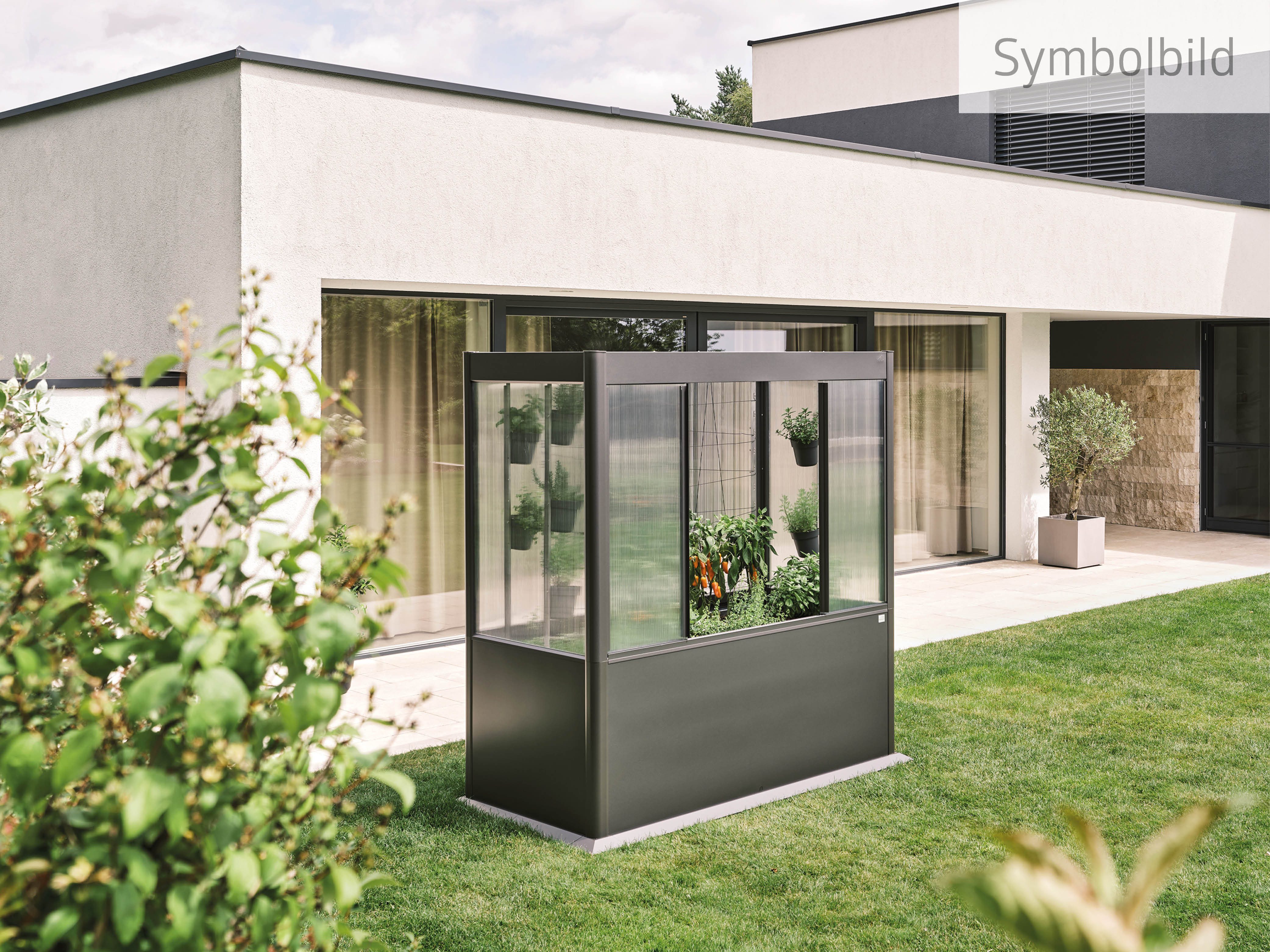 Biohort Gewächshaus Florentina Gr.2x0,5 mini, verschieden Farben, BxTxH: 201,6 x 54,8 x 180,7 cm, kompaktes Gewächshaus für hochwachsende Pflanzen