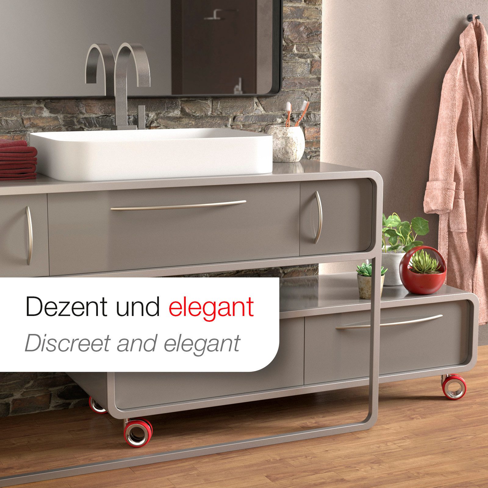 SO-TECH® Möbelgriff Bogengriff BG01, Lochabstand 96 - 352 mm, Lochabstand 96 mm Edelstahloptik - inkl. Schrauben