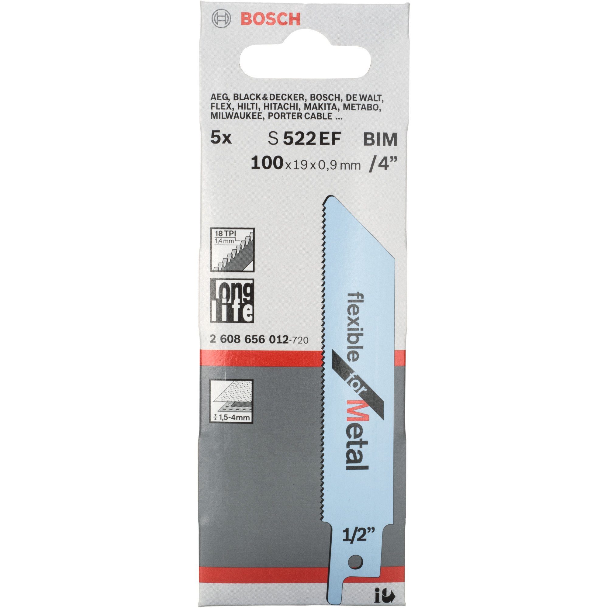 Sägeblatt Bosch Professional Säbelsägeblatt S 522 EF