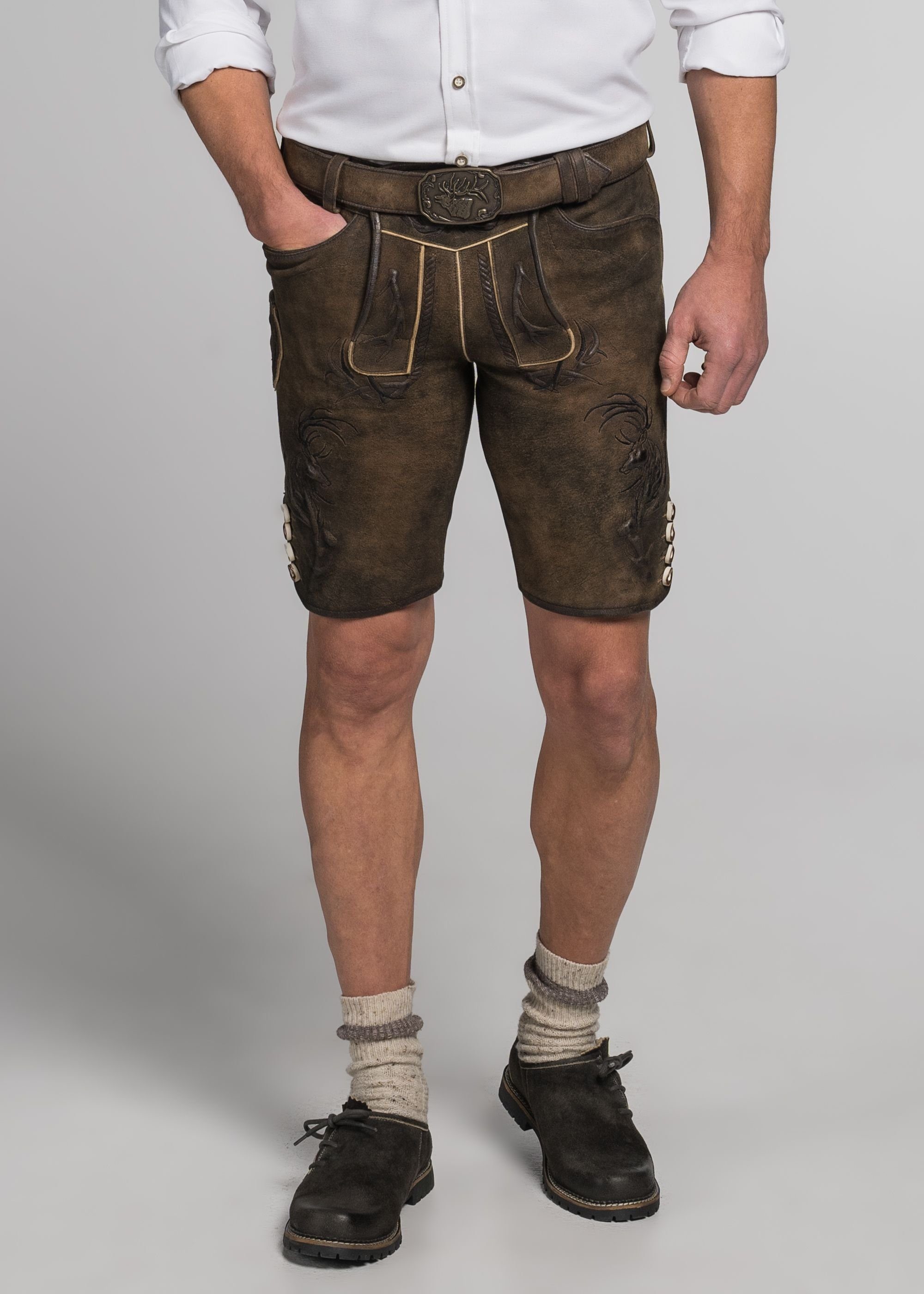 Spieth & Wensky Shorts Wolverine mit Stickerei