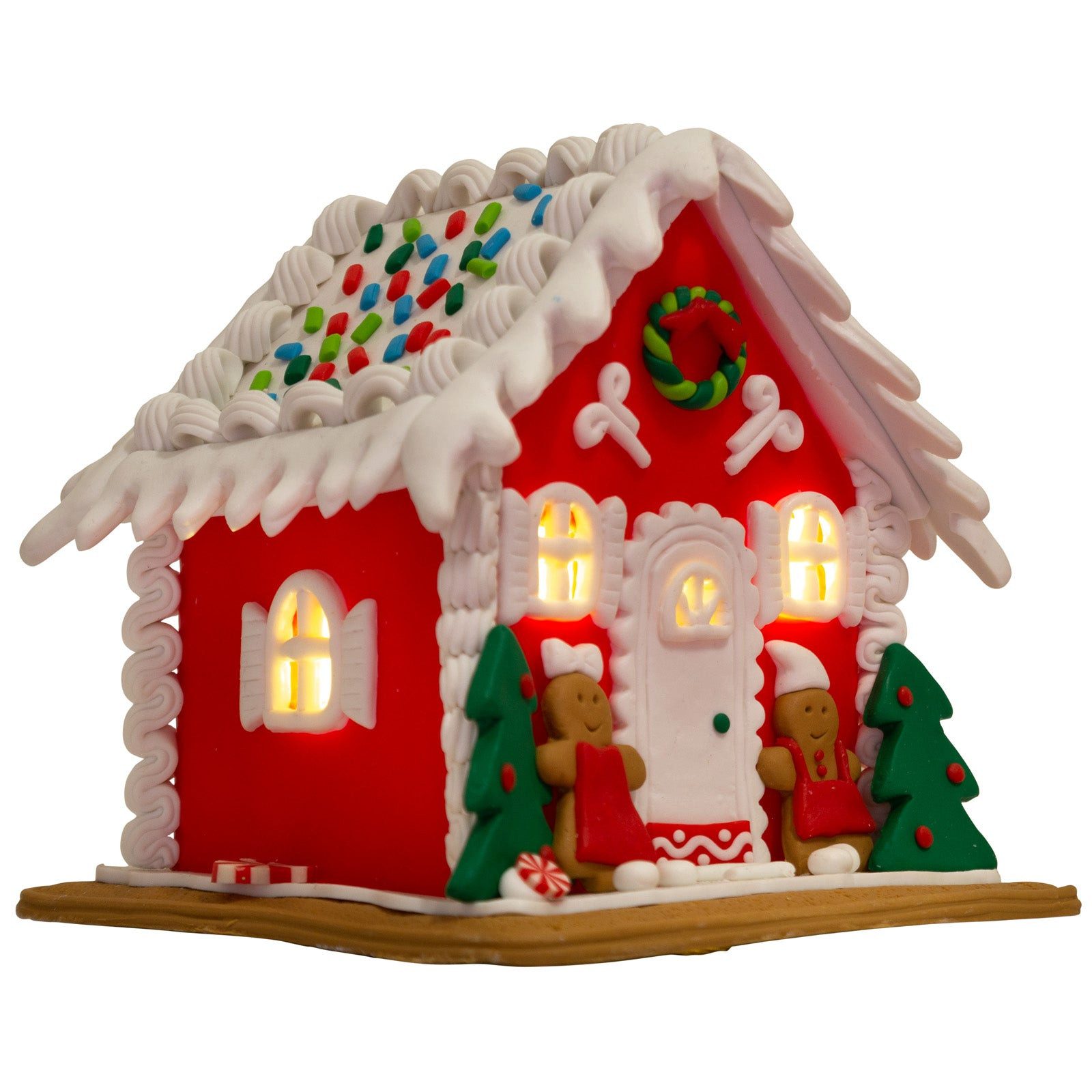 Weihnachtshaus Lebkuchenhaus mit LED 13 cm