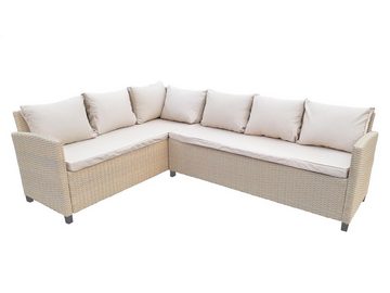 bellavista - Home&Garden® Gartenlounge-Set Rattan Gartenlounge Set Prato braun von bellavista - Home & Garden, (Set, 6-tlg), für bis zu 9 Personen