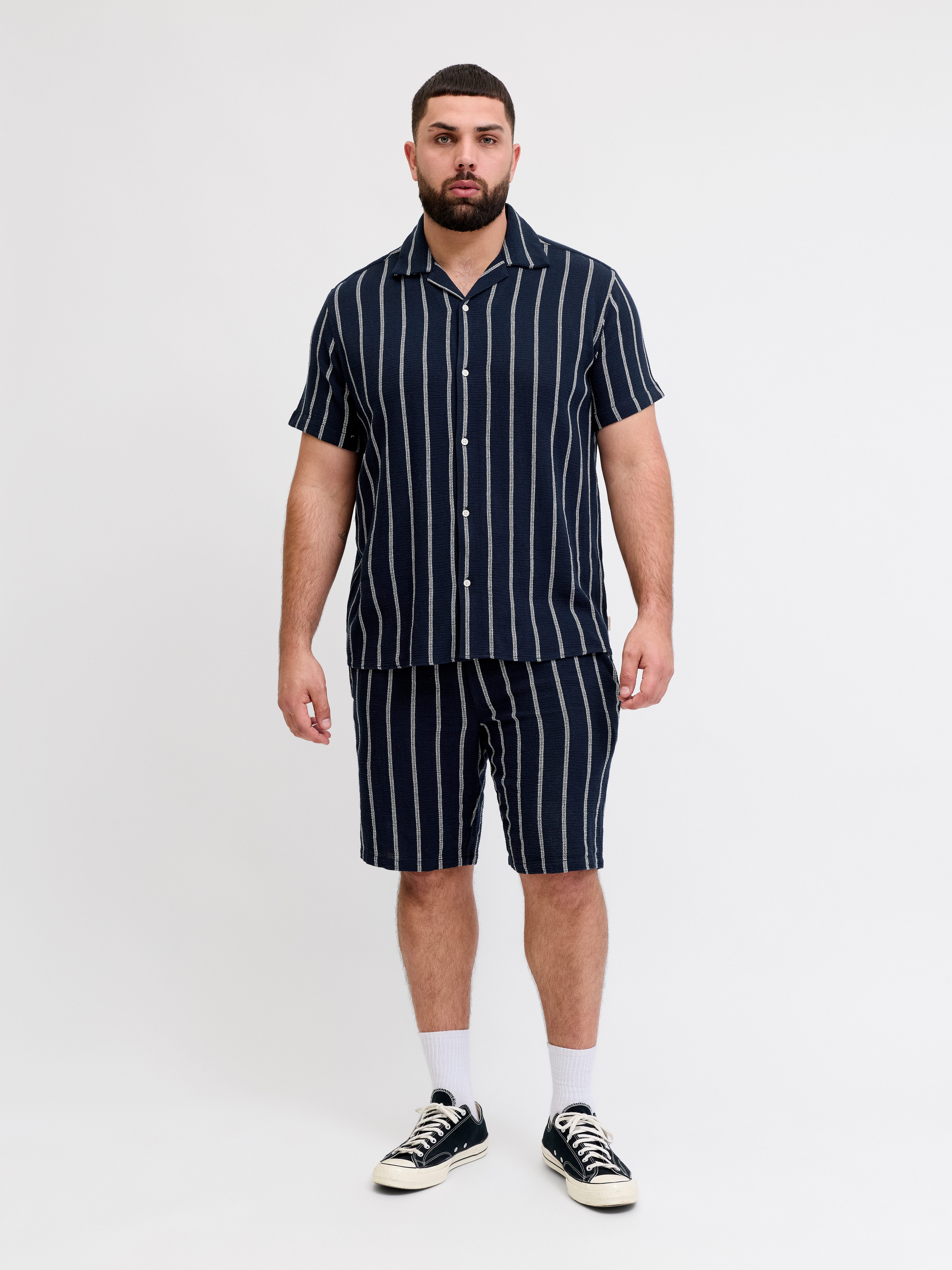 Jack & Jones PlusSize Kurzarmhemd JORCOBA STRIPE RESORT SHIRT SS SN PLS – Bild 5 von 5