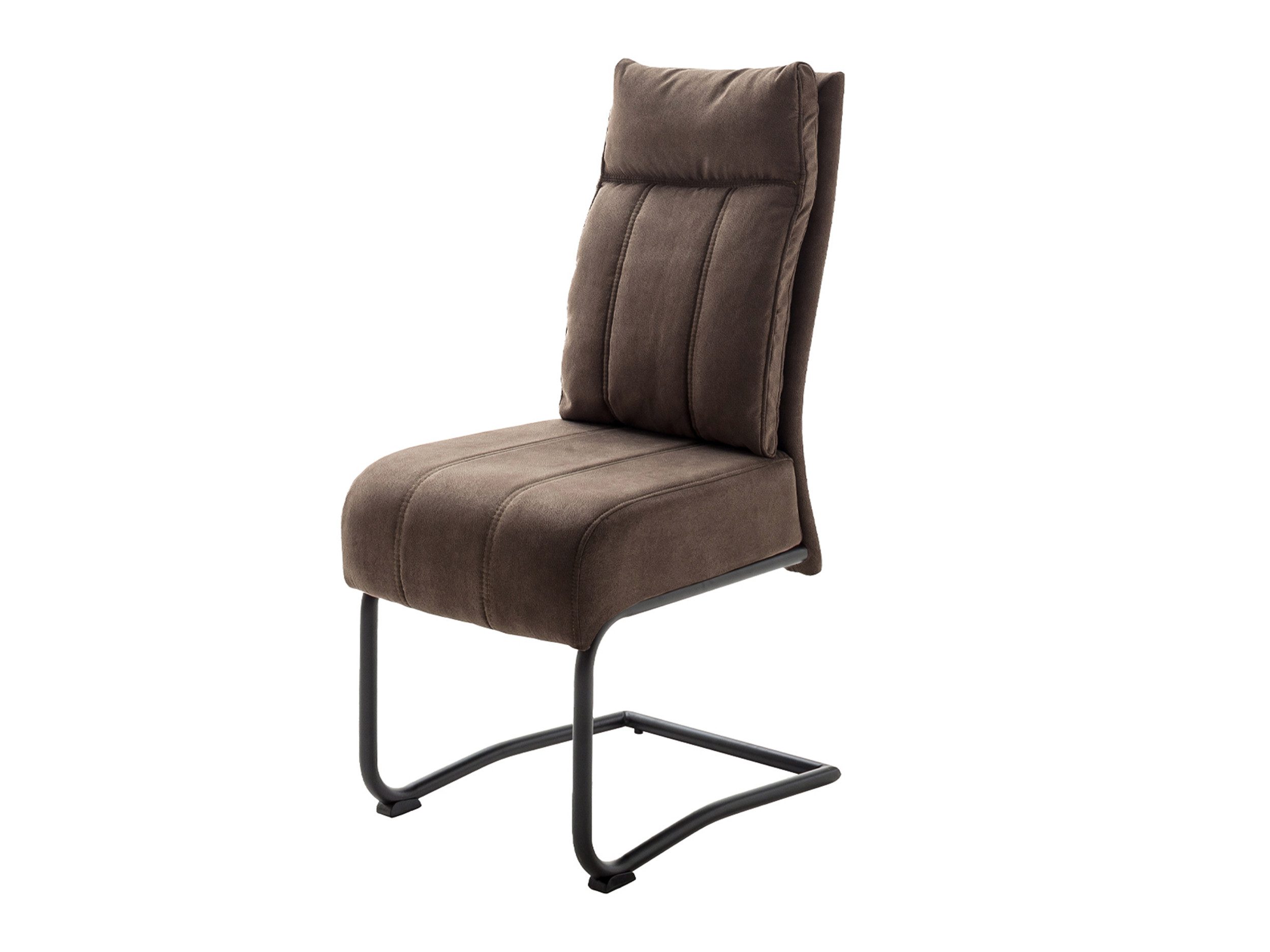 Massivart® Freischwinger mit Taschenfederkern, Microfaser Antiklook, Esszimmerstuhl, »Azul«, praktischer Griff am Rücken · Metallgestell schwarz matt