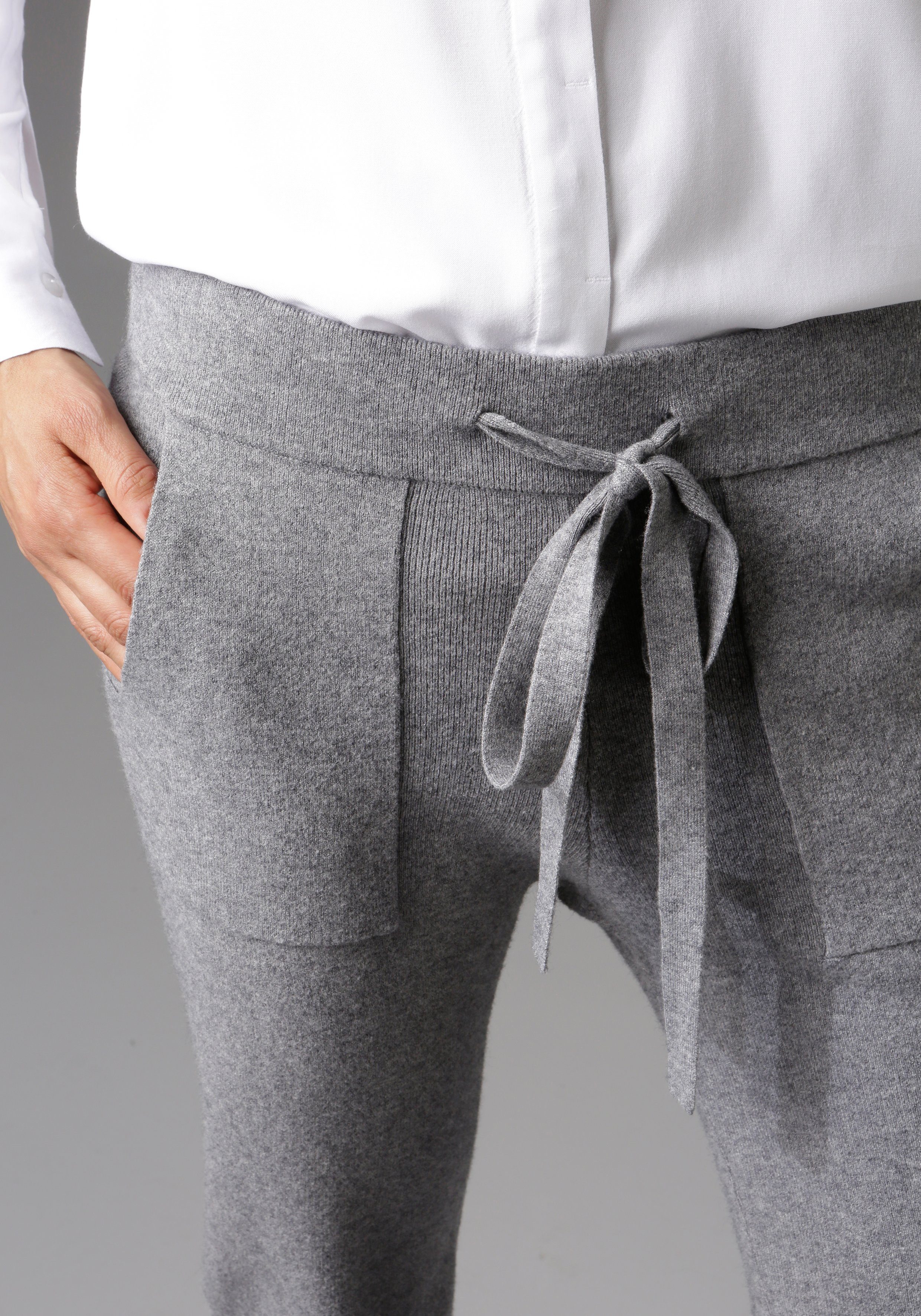 Aniston CASUAL Strickhose mit 2 aufgesetzten Taschen | Weite Hosen