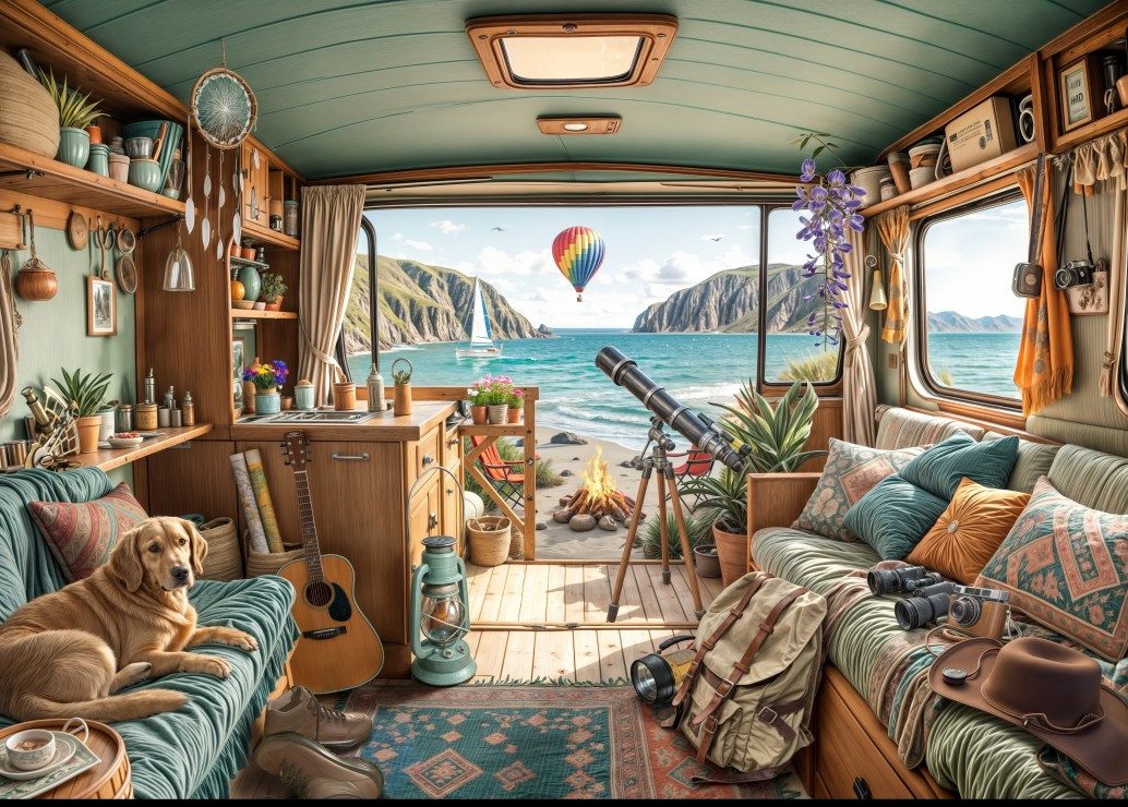 Bluebird Puzzle Puzzle Camping Küste, Puzzleteile günstig online kaufen