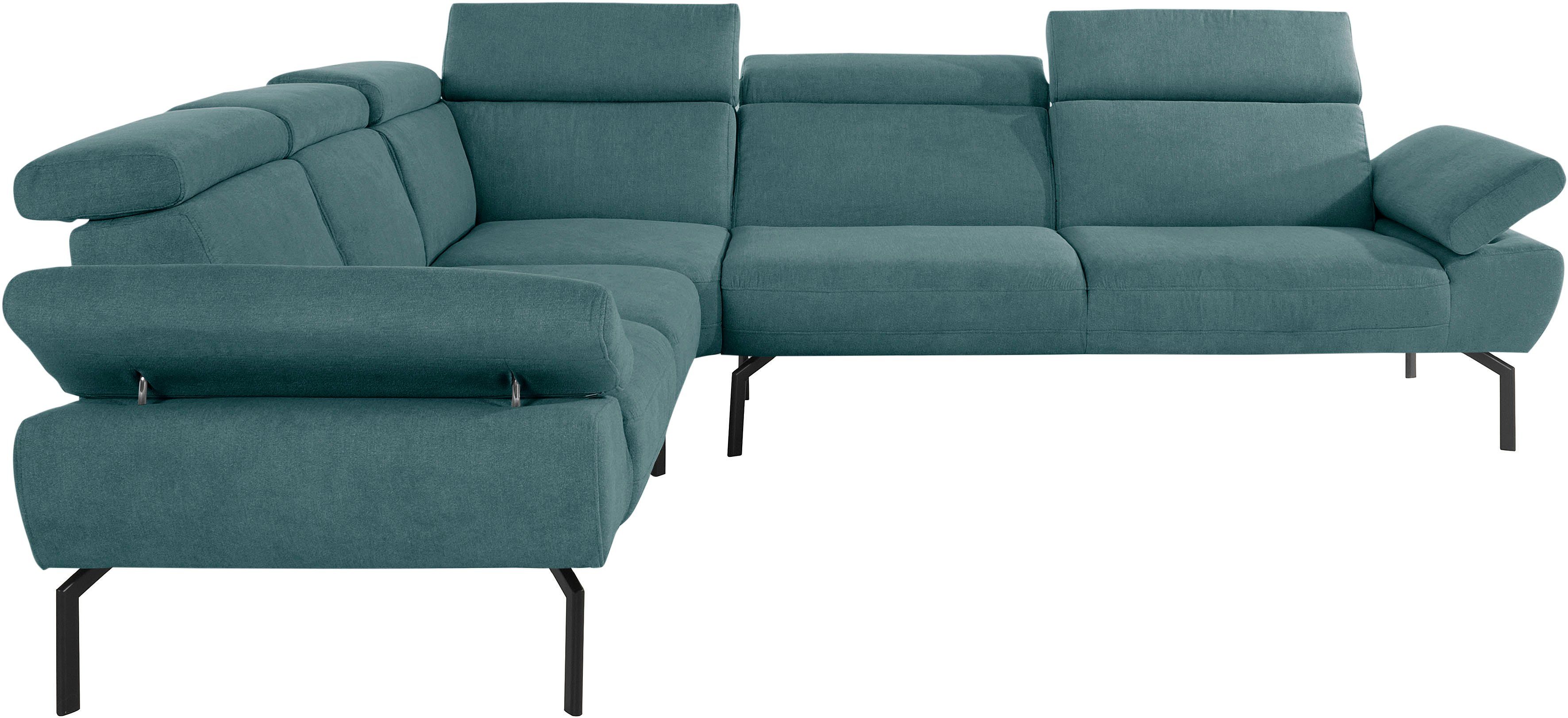 mit in Places Luxus-Microfaser Ecksofa Rückenverstellung, Luxus, of Style wahlweise Trapino Lederoptik