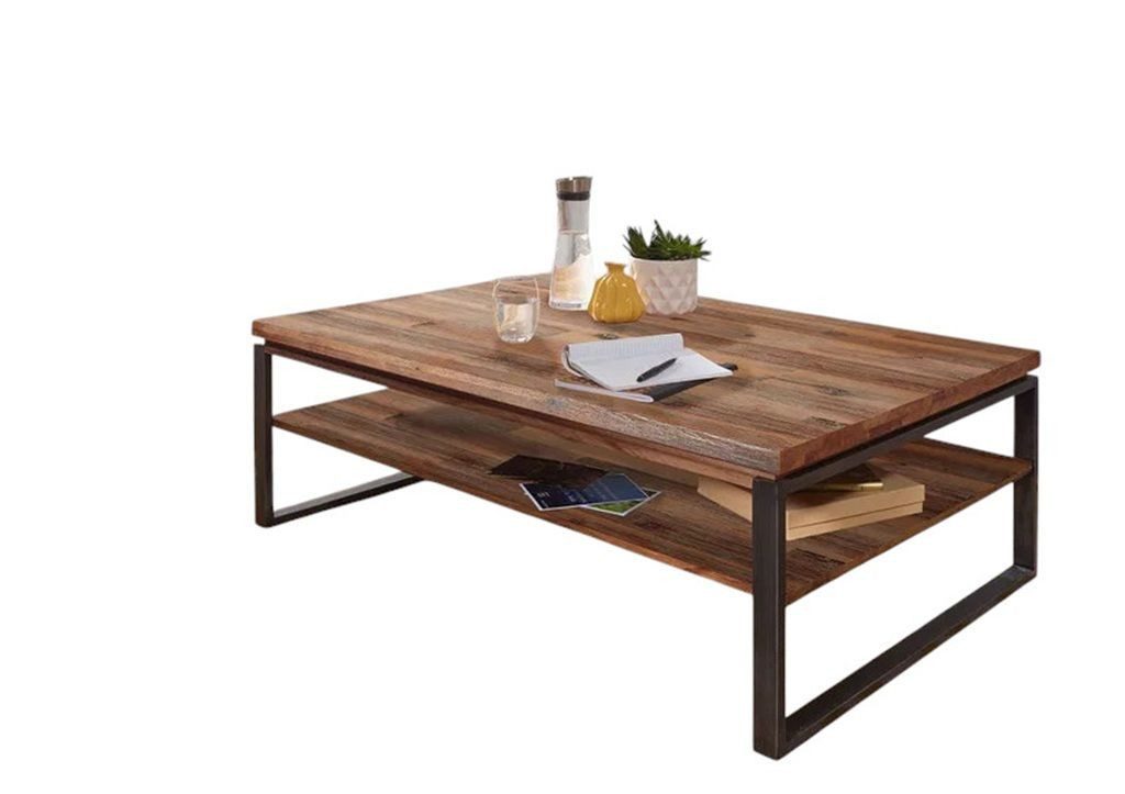 Main Möbel Couchtisch Beistelltisch 120x80 'Genua' Akazie gebürstet