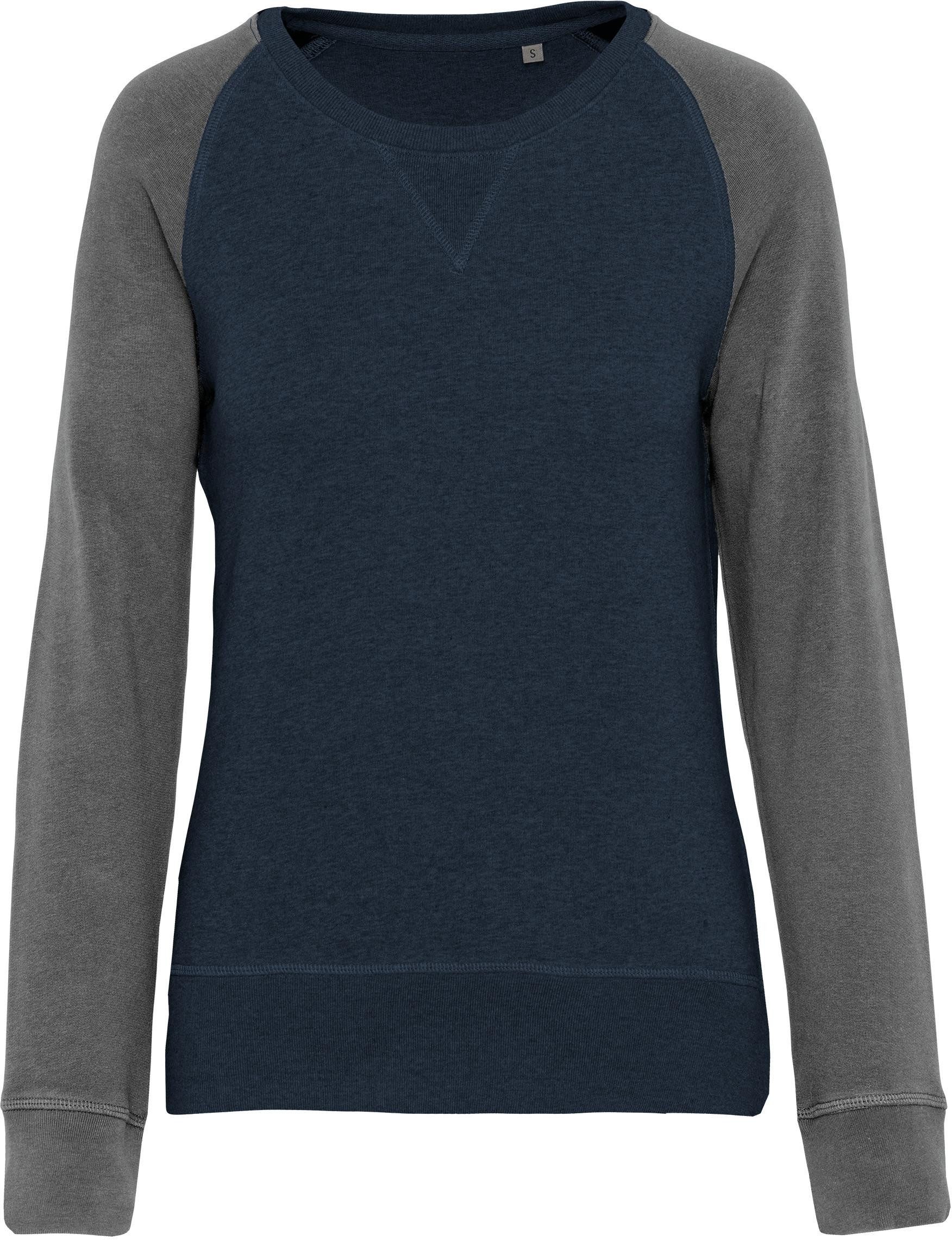 Kariban Sweatshirt Zweifarbiges Damen-Sweatshirt French Terry günstig online kaufen