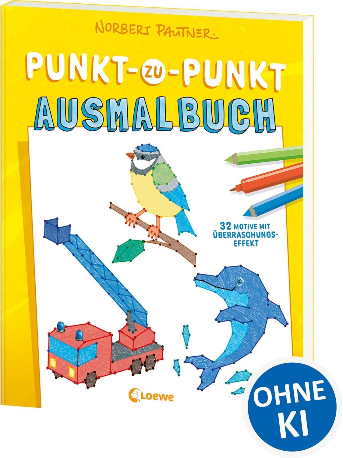 Punkt-zu-Punkt-Ausmalbuch (gelb) / diverse
