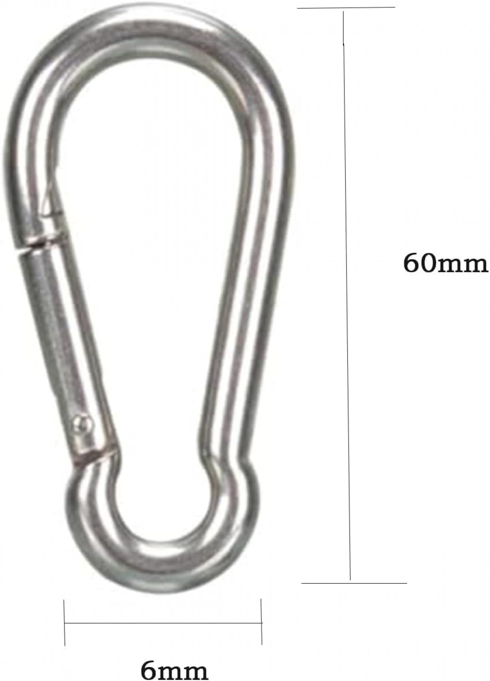 Thumbnail - FELIXLEO Karabiner Karabinerhaken,12 Stück Groß Karabiner φ6x60mm, Edelstahl Karabiner, (1 St)
