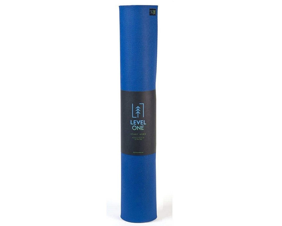 Jadeyoga Yogamatte Jade Level One 68'' (4mm, 173cm) Blau, nachhaltig produziert mit Naturgummi von Gummibäumen