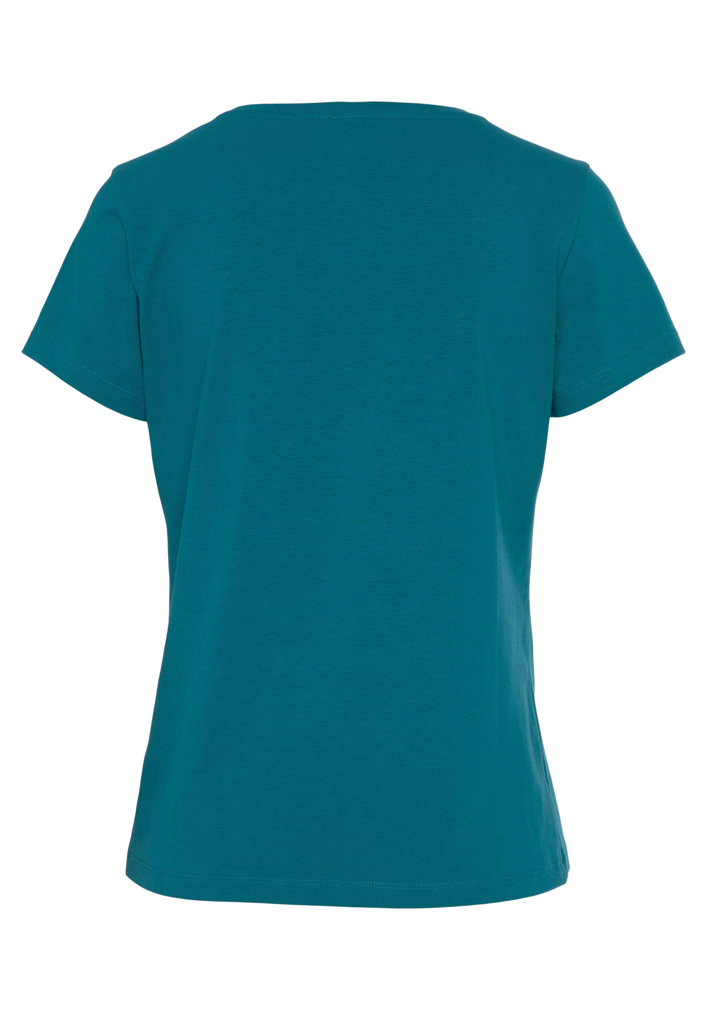 Vivance by Lascana Kurzarmshirt mit schönem Frontprint, Loungewear. € 19,99
