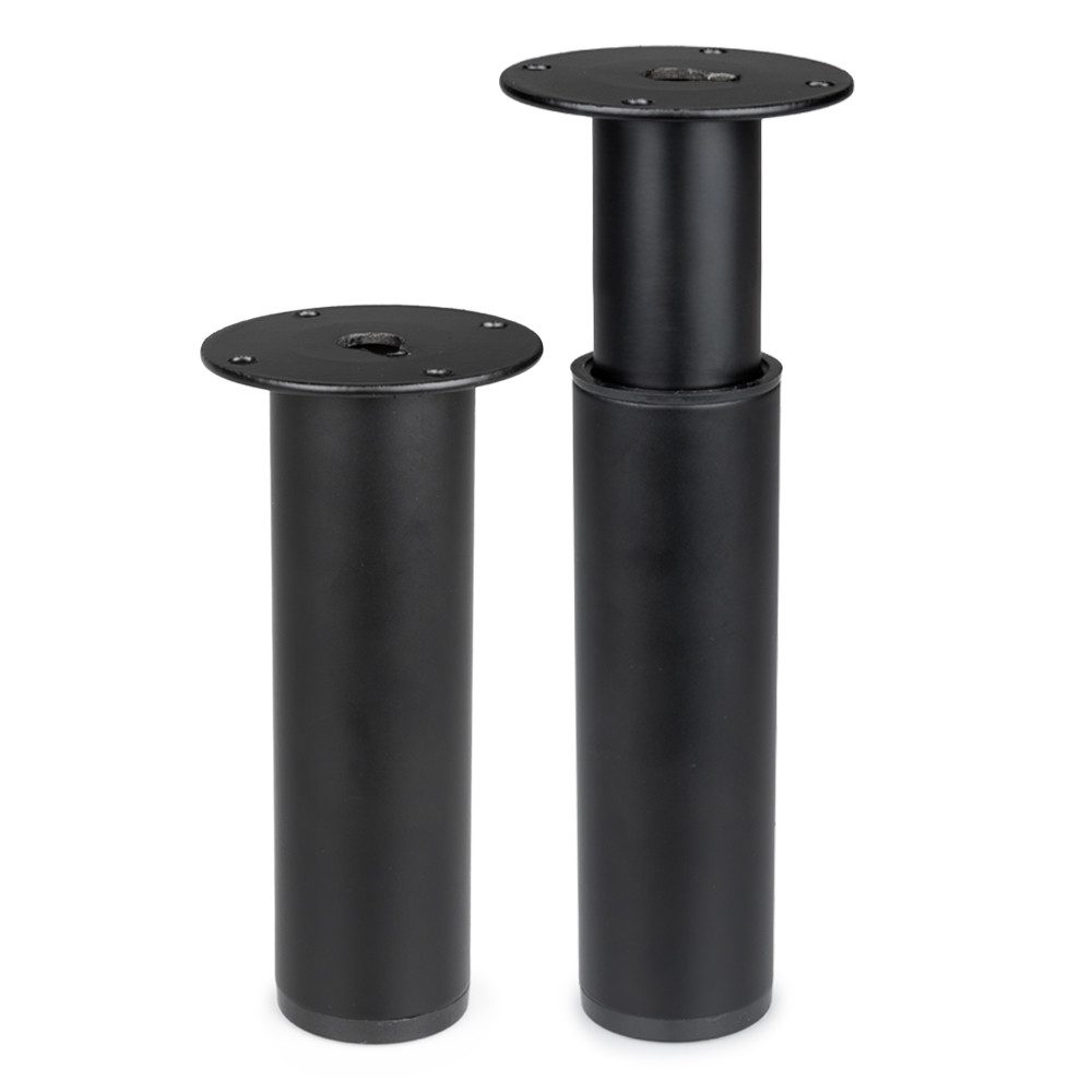Prima-Online Möbelfuß Möbelfuß Metall Schwarz höhenverstellbar 120–180 mm Möbelbein Sofafuß, (1-St)