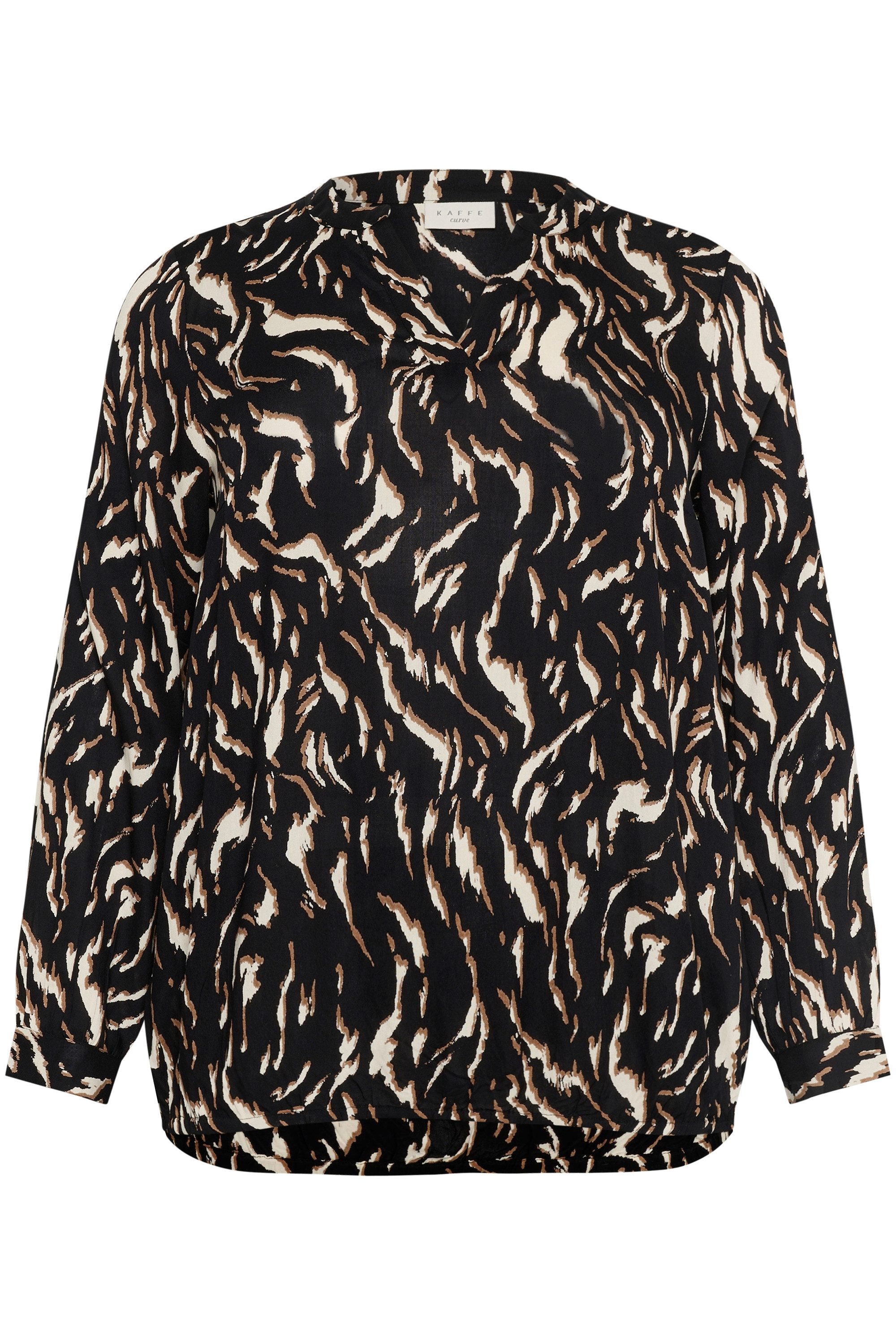 KAFFE Curve Langarmbluse Langarm-Bluse KCdiana Große günstig online kaufen