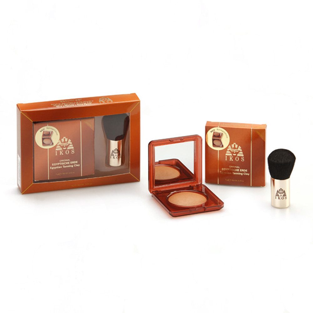 Make-up Set IKOS Beauty Set Teint - Egyptische Erde mediterran 7g mit Pinsel