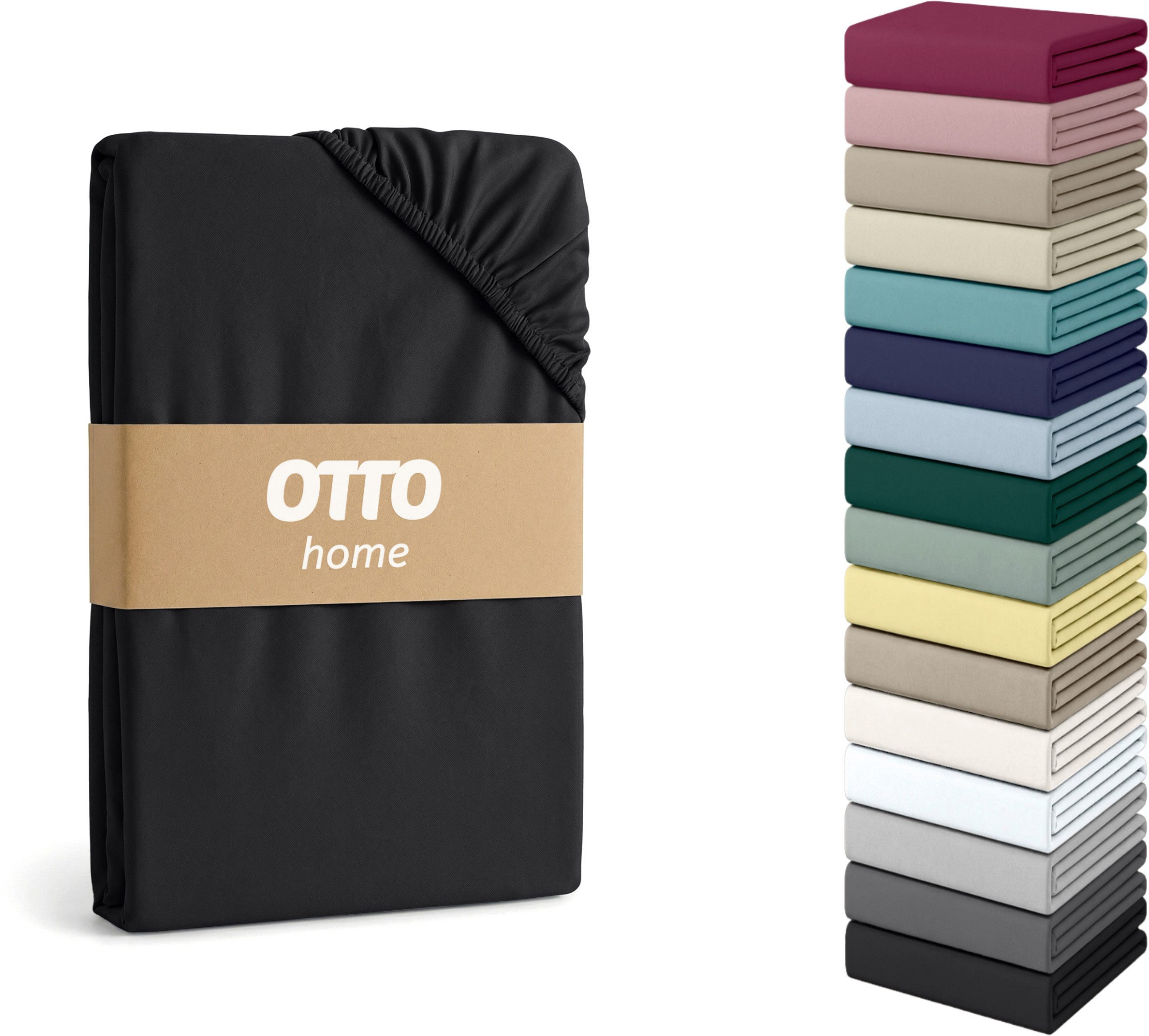 OTTO home Spannbettlaken Physalis Topper COMFORT, 100% Baumwolle, 150 g/m², Jersey, Gummizug: rundum, (1 Stück), Baumwolle, Matratzen bis 10 cm Höhe, Bettlaken, Spannbetttuch, Laken