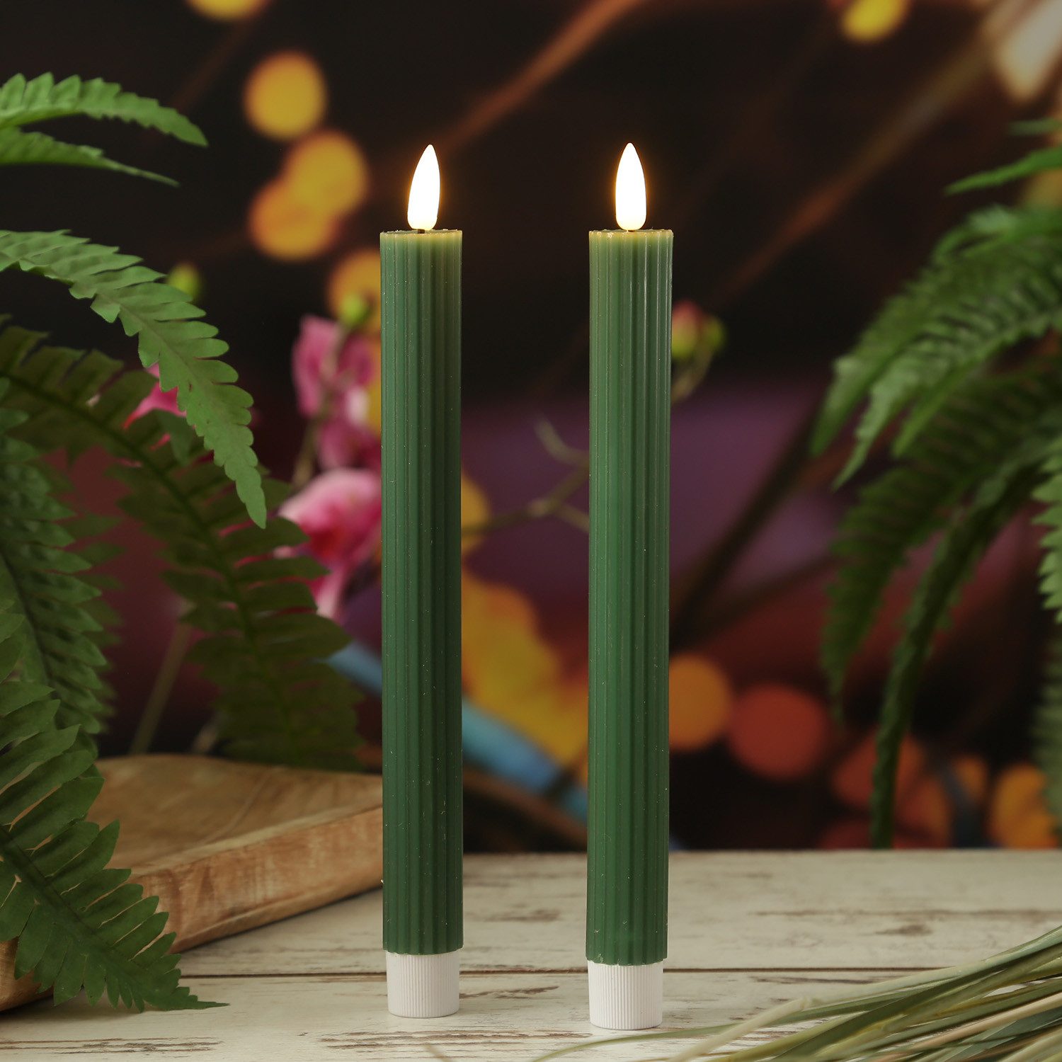 MARELIDA LED-Kerze LED Stabkerzen gerillt Tafelkerzen günstig online kaufen