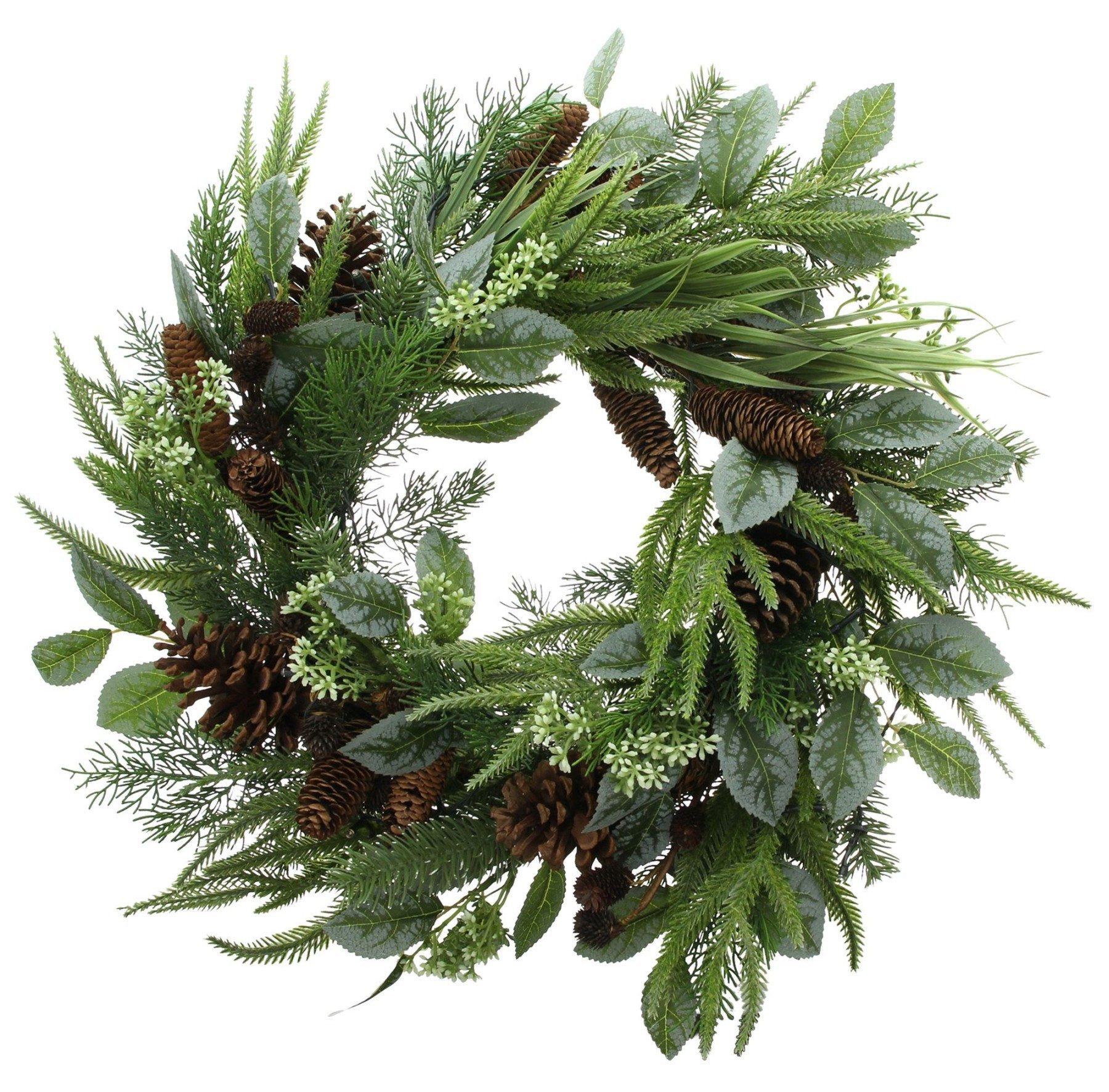 Home-trends24.de Dekokranz Türkranz Winter Kranz Wand Deko Groß Künstlich Tanne