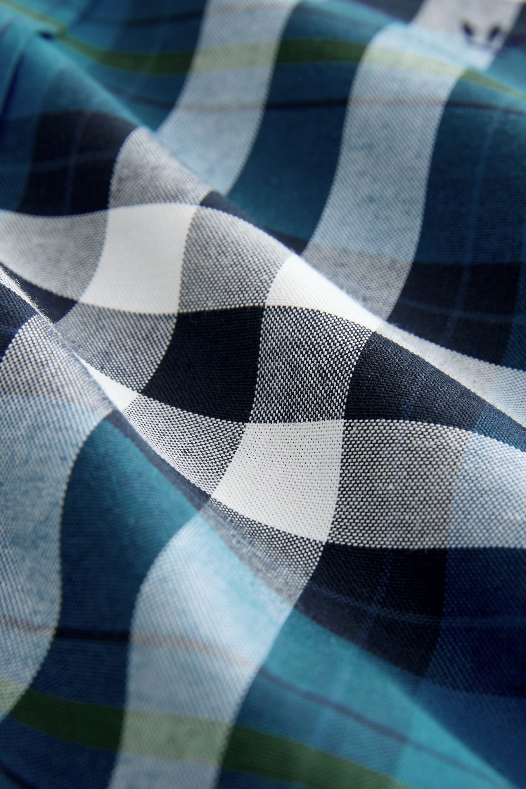 Next Kurzarmhemd Oxford-Kurzarmhemd mit Karomuster (1-tlg) günstig online kaufen