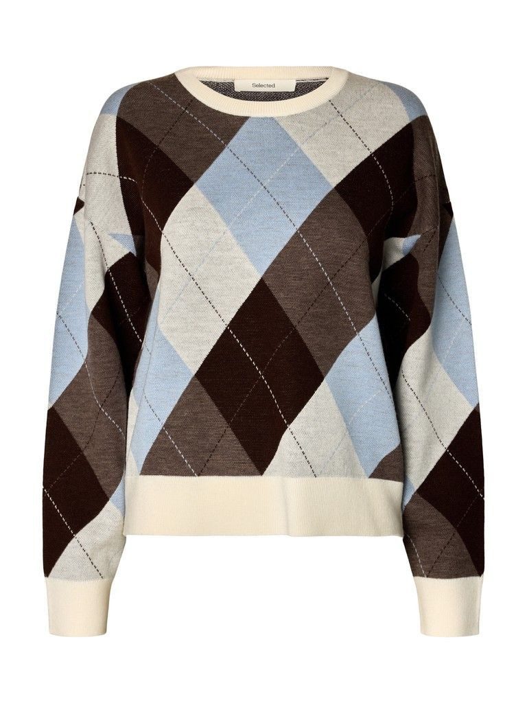 Selected Rundhalspullover SLWTHEA LS KNIT ARGYLE O-NECK
