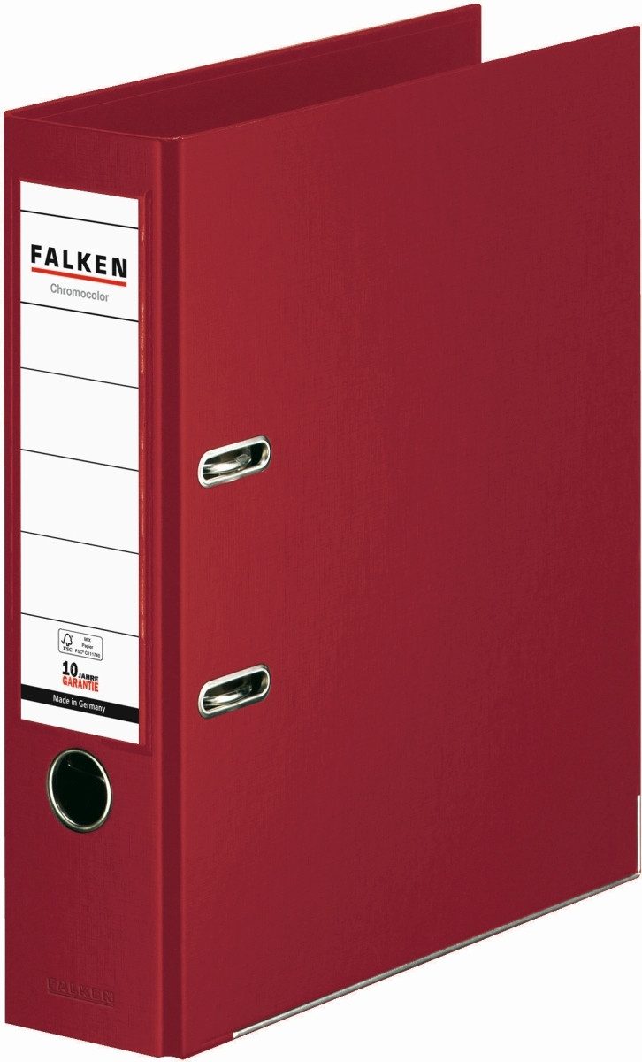 Falken Aktenordner Ordner Chromocolor A4 PP 80mm bordeaux
