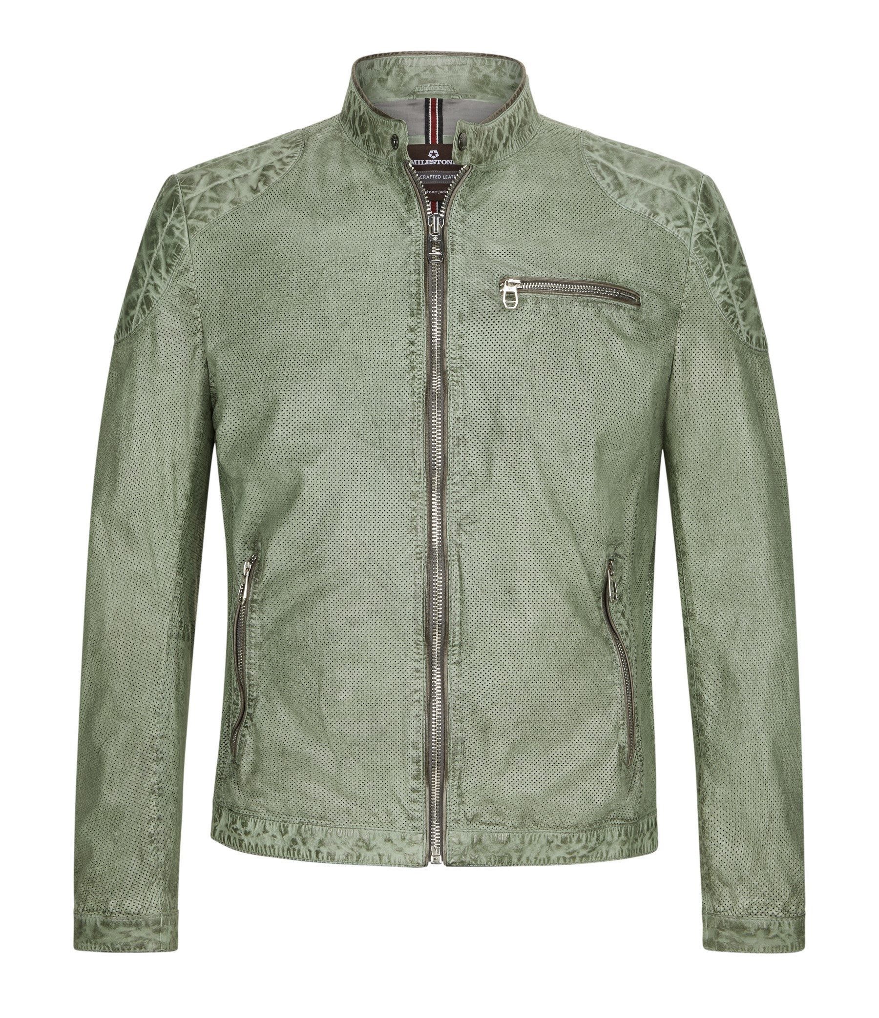 Milestone Lederjacke MSElvio aus gewaschenem Lamm günstig online kaufen