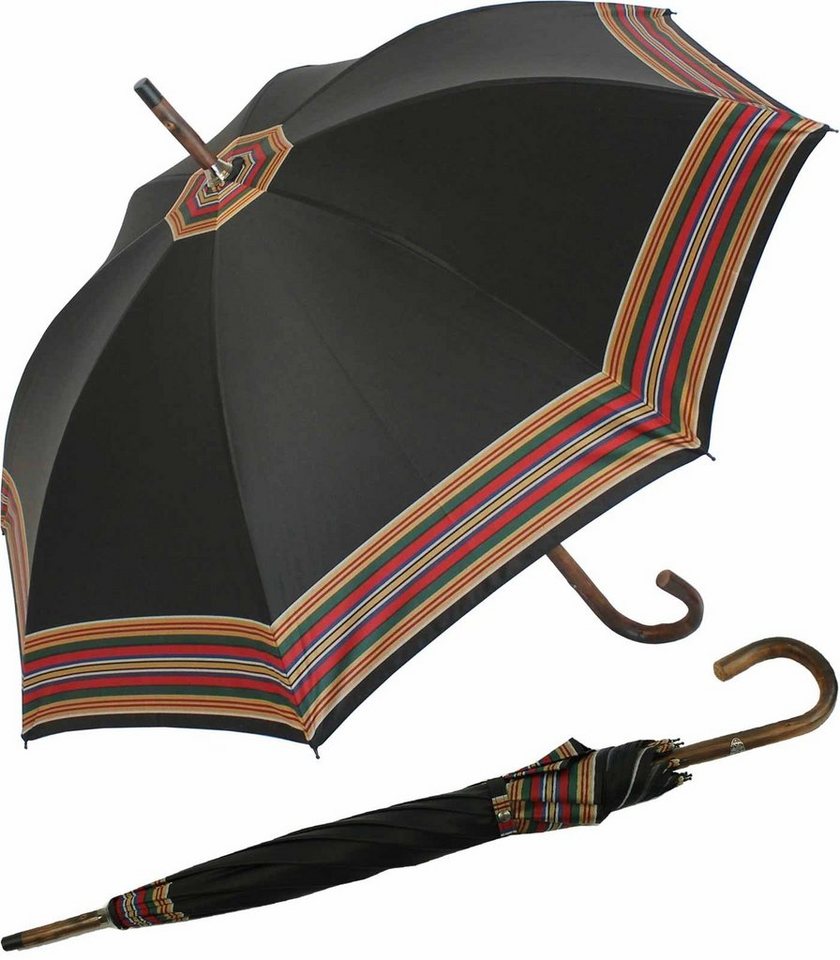doppler® Stockregenschirm Manufaktur Herrenschirm mit Kastanienstock, der  edle handgearbeite Begleiter für Herren