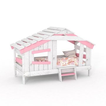 bibex Kinderbett APART CHALET Kinderbett, Jugendbett, Spielbett, zart-rosa