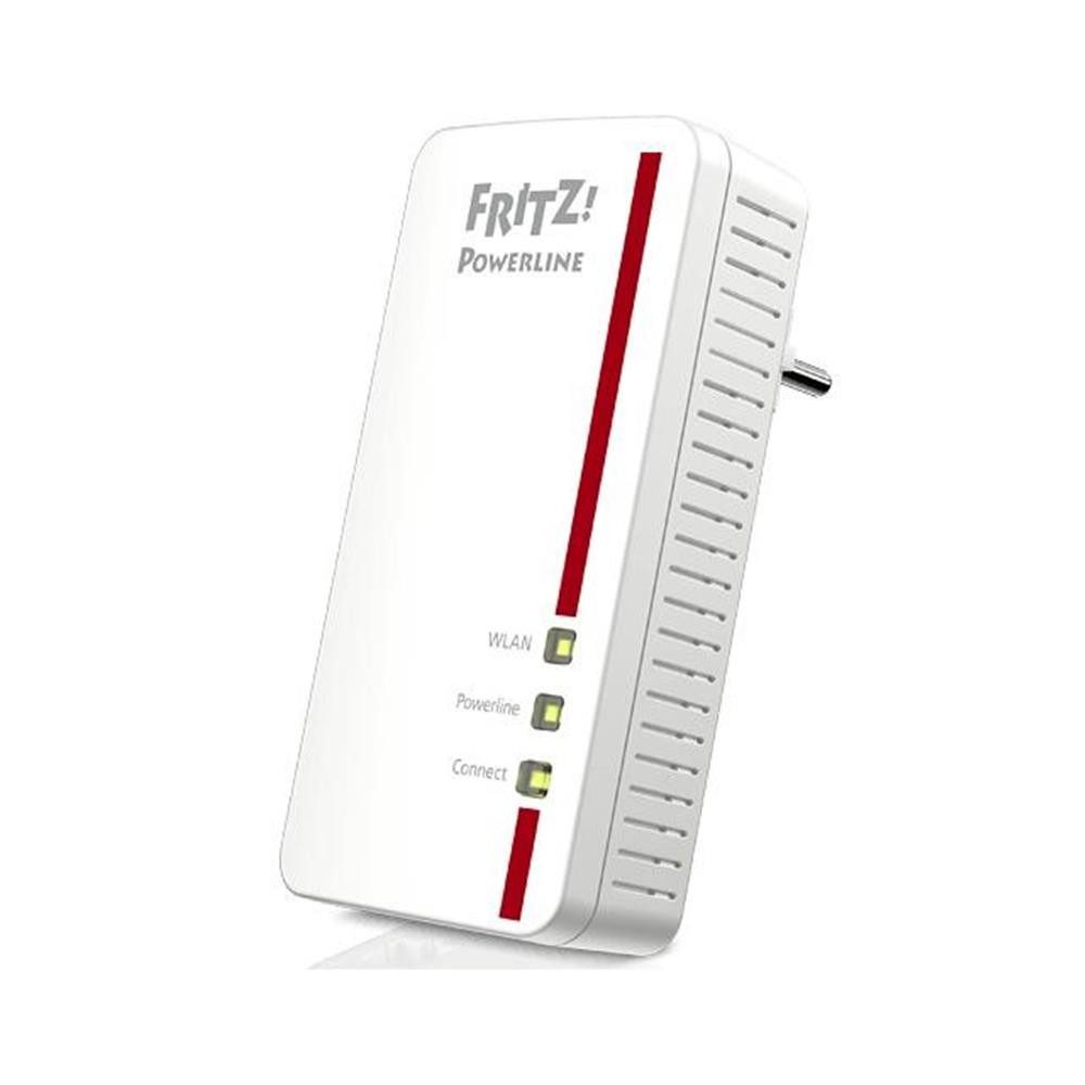 AVM FRITZ!Powerline 1260 (Single) Netzwerk-Adapter, Gigabit-Heimnetz und WLAN AC+N an jeder Steckdose