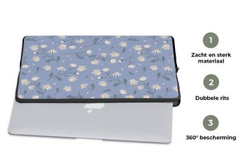 MuchoWow Laptop-Hülle Blumen - Muster - Gänseblümchen 13.3 Zoll, Laptopsleeve, weiches Innenfutter zum Schutz Kratzern, Laptoptasche